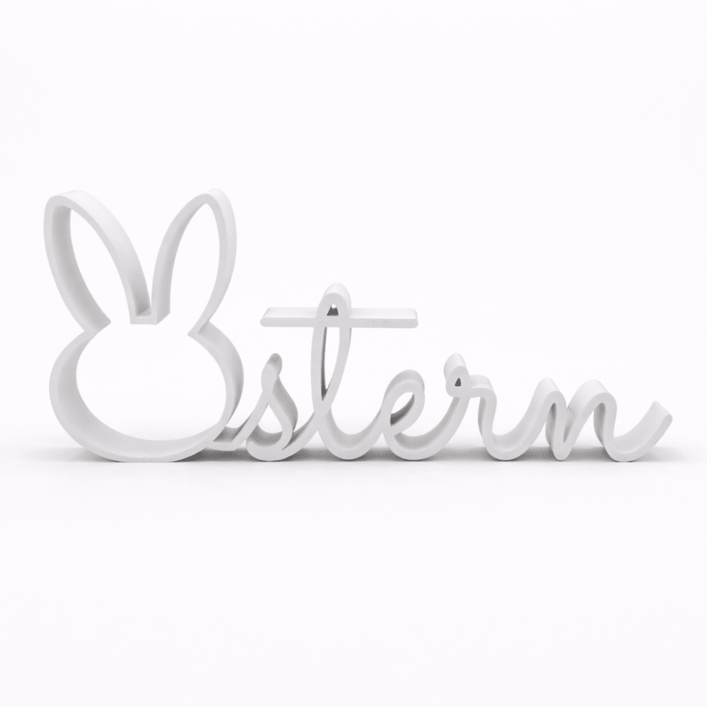 3D - Drucker Schriftzug „Ostern“ – weiß Jeka - malmichbunt.de
