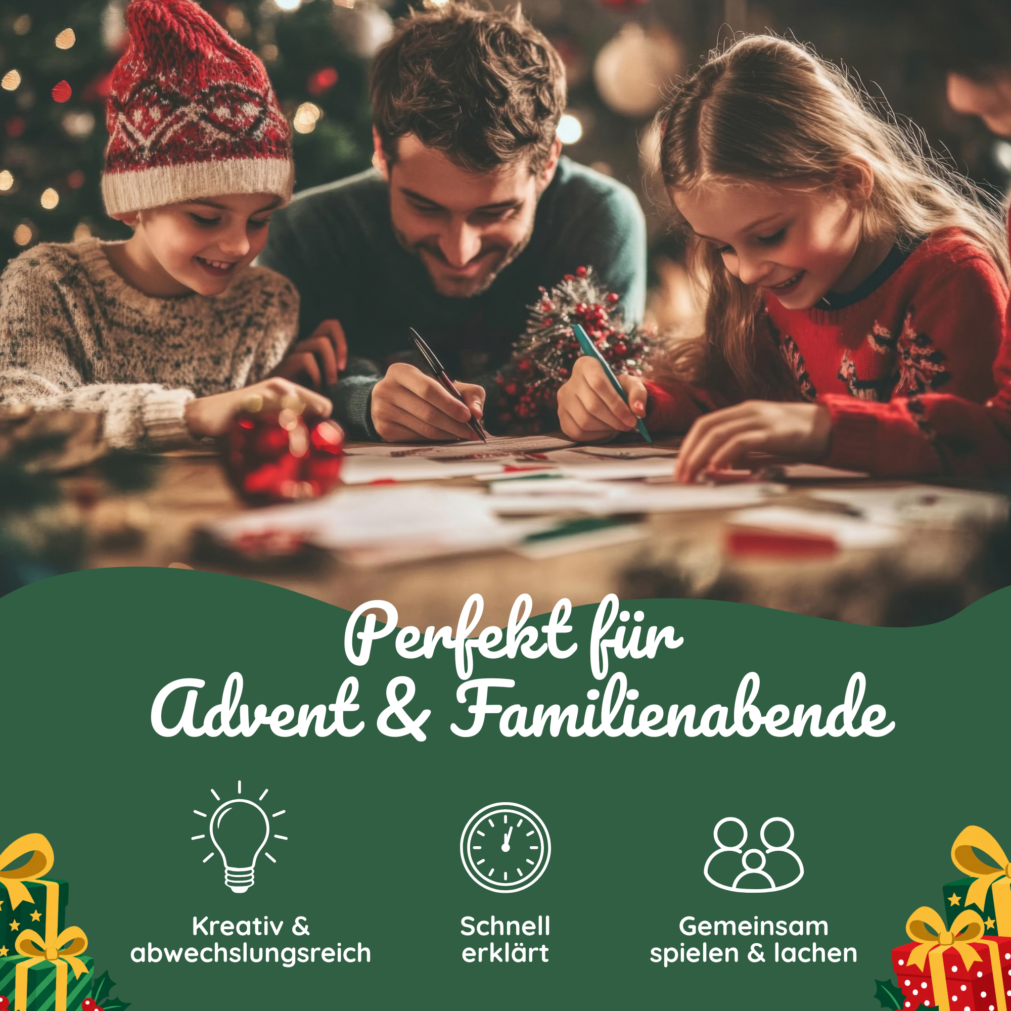 Stadt, Land, Weihnachten – Weihnachtliches Stadt-Land-Fluss Spiel für die ganze Familie | A4 Spielblock