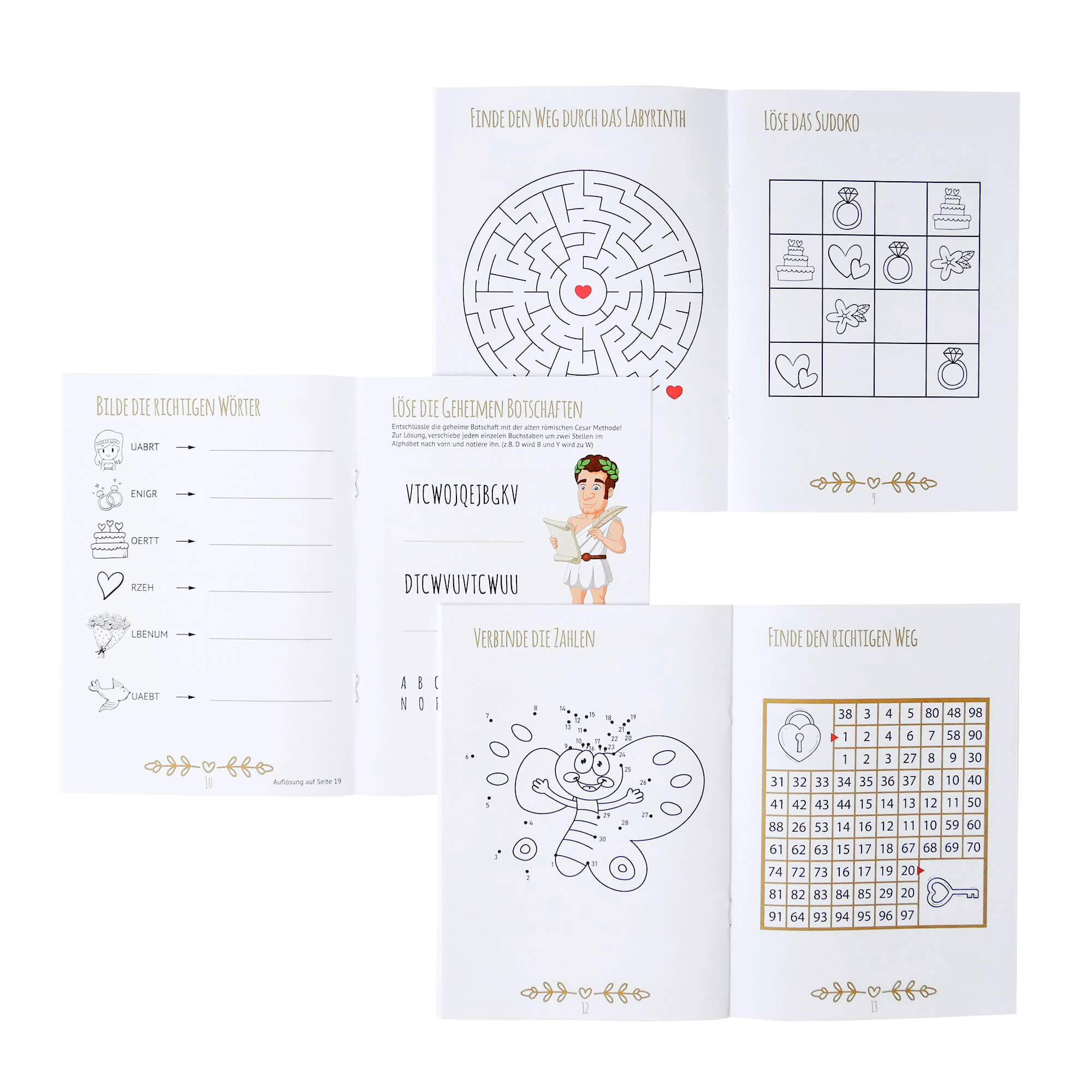 4er Set Hochzeitsmalbuch für Kinder Jeka - malmichbunt.de