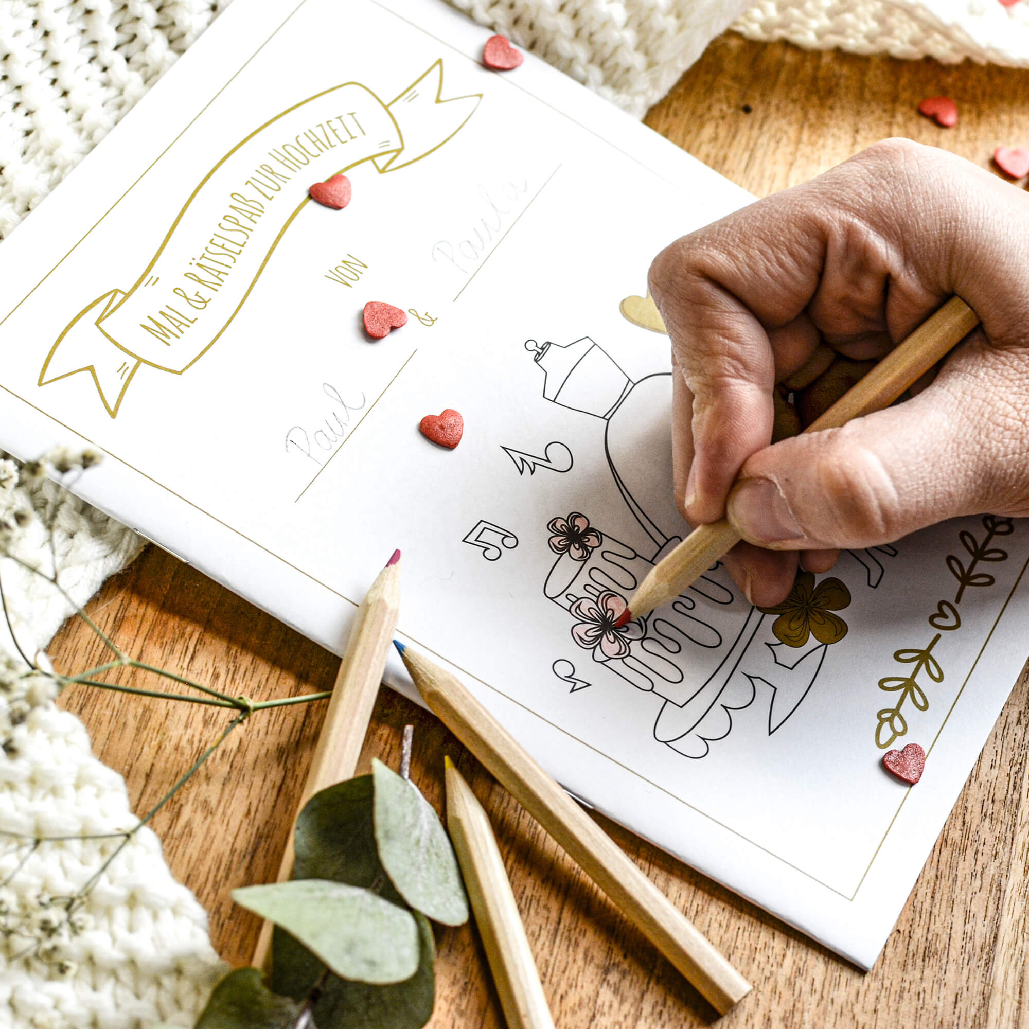 4er Set Hochzeitsmalbuch für Kinder Jeka - malmichbunt.de