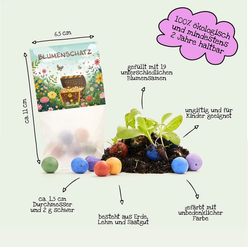 5 Blumenmurmeln im Tütchen – Blumenschatz Die Stadtgärtner - malmichbunt.de