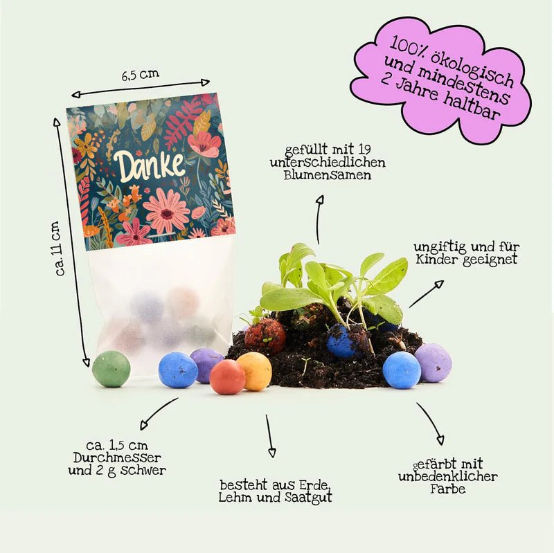 5 Blumenmurmeln im Tütchen – Danke Die Stadtgärtner - malmichbunt.de