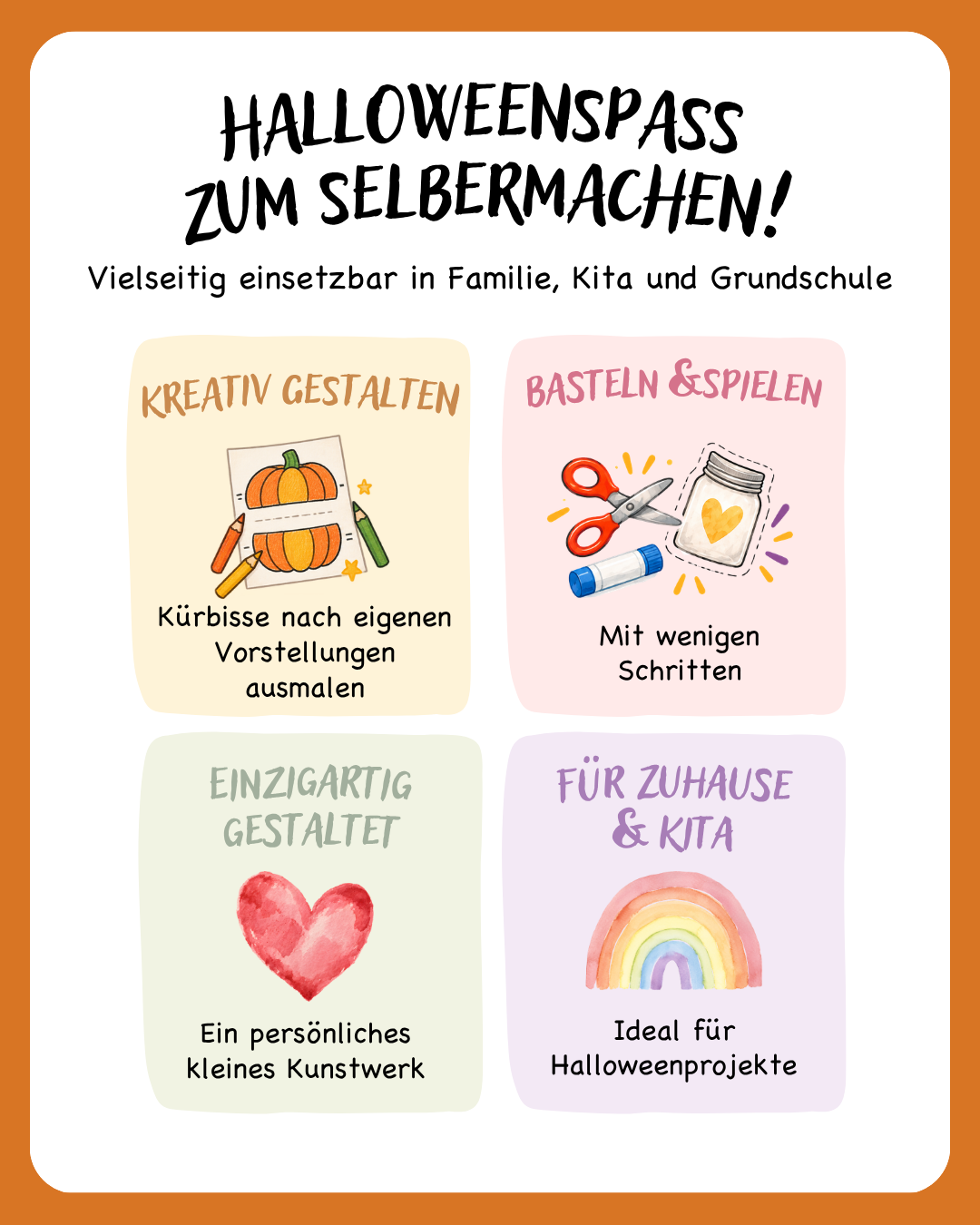 Halloween Überraschungskürbis zum Ausmalen I PDF