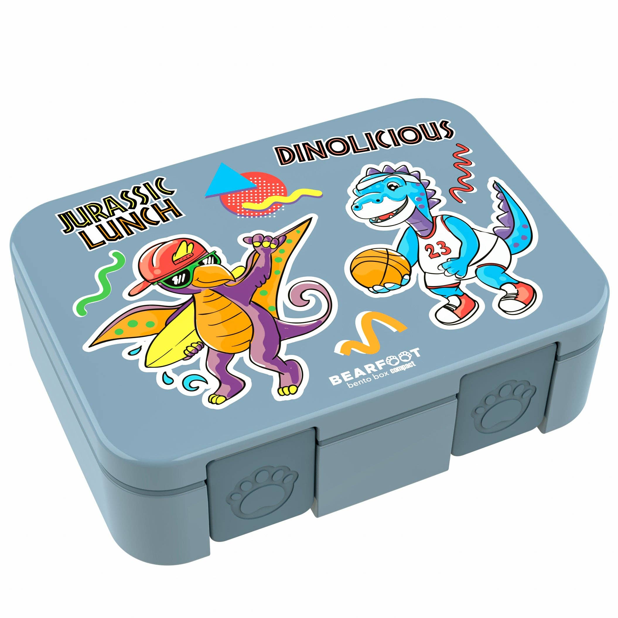 Bearfoot Bentobox Compact - Dinos blau - 1.000ml