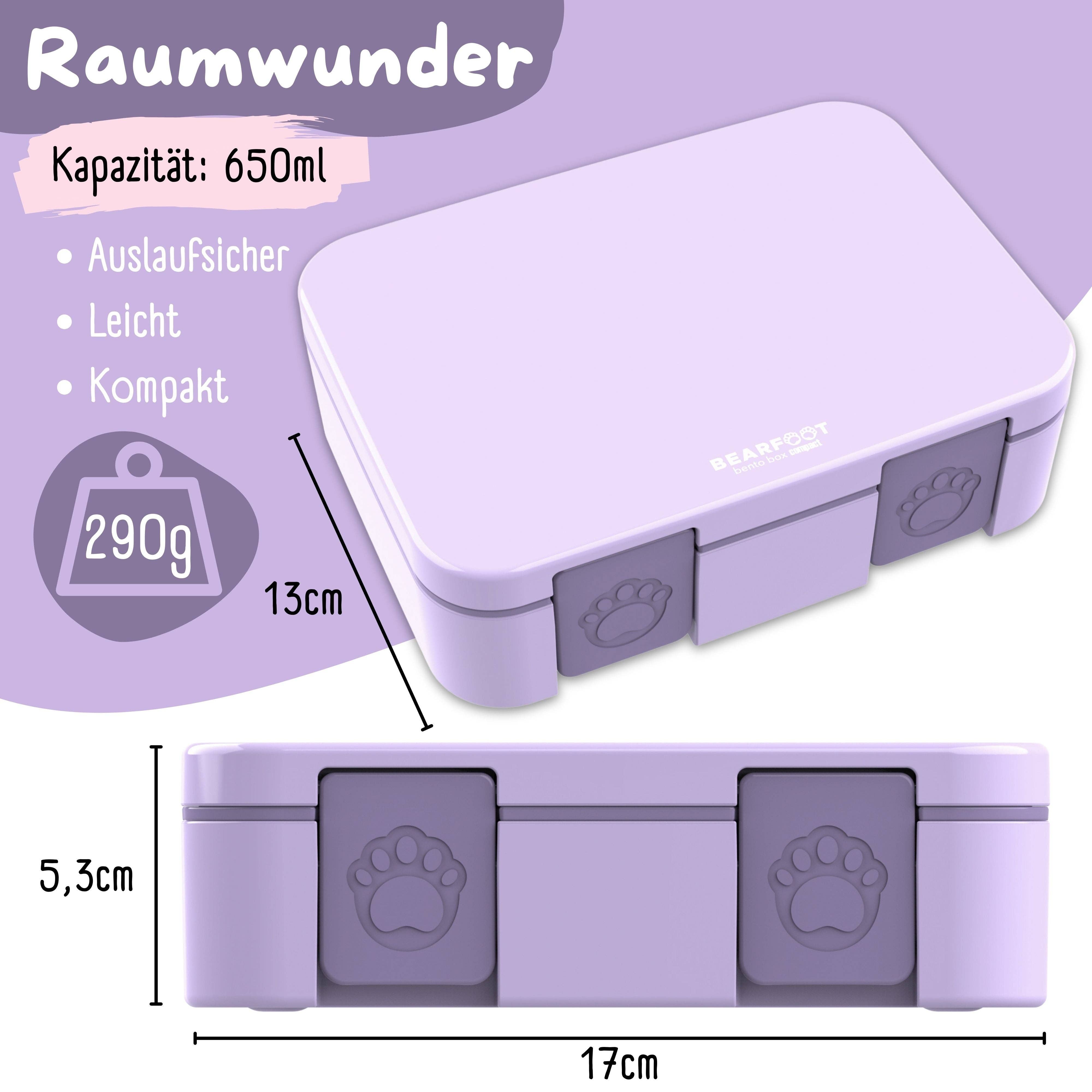 BEARFOOT Bento Box COMPACT - lila: 1.000ml