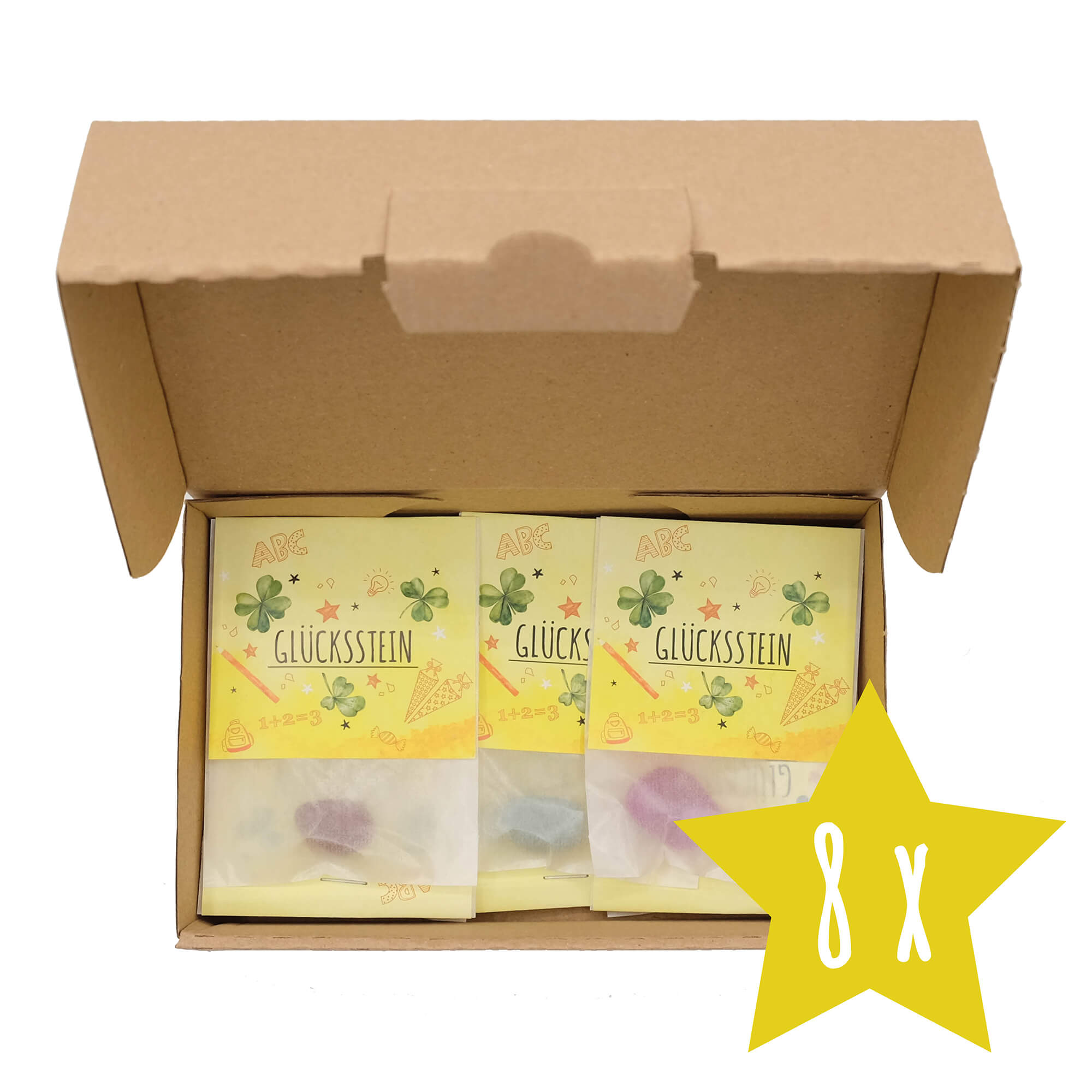 8 Glückssteine für Schulanfang als Glückbringer Jeka - malmichbunt.de