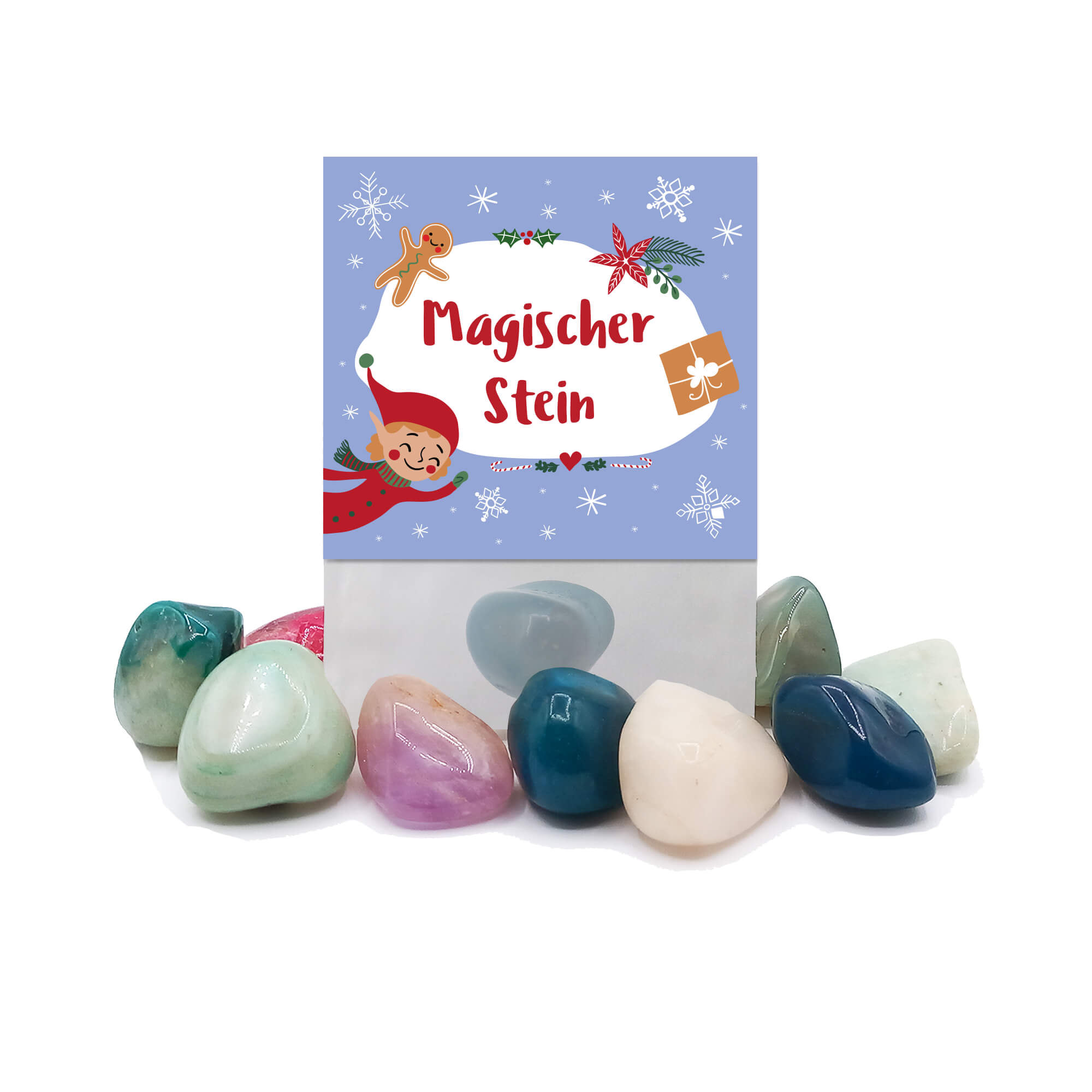 8er Set Glückssteine Weihnachten (Elf) Jeka - malmichbunt.de