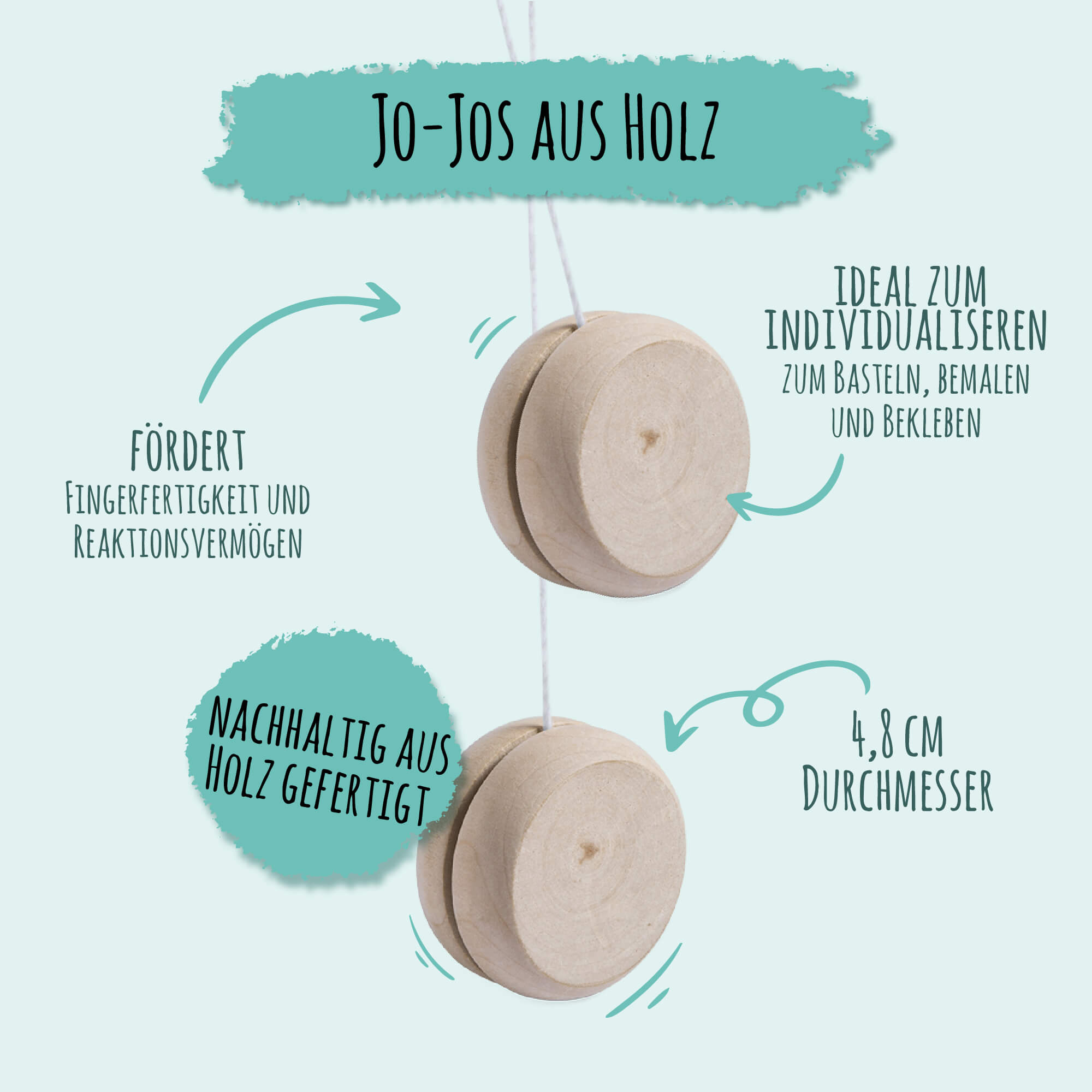 8er Set Jojo aus Holz Jeka - malmichbunt.de