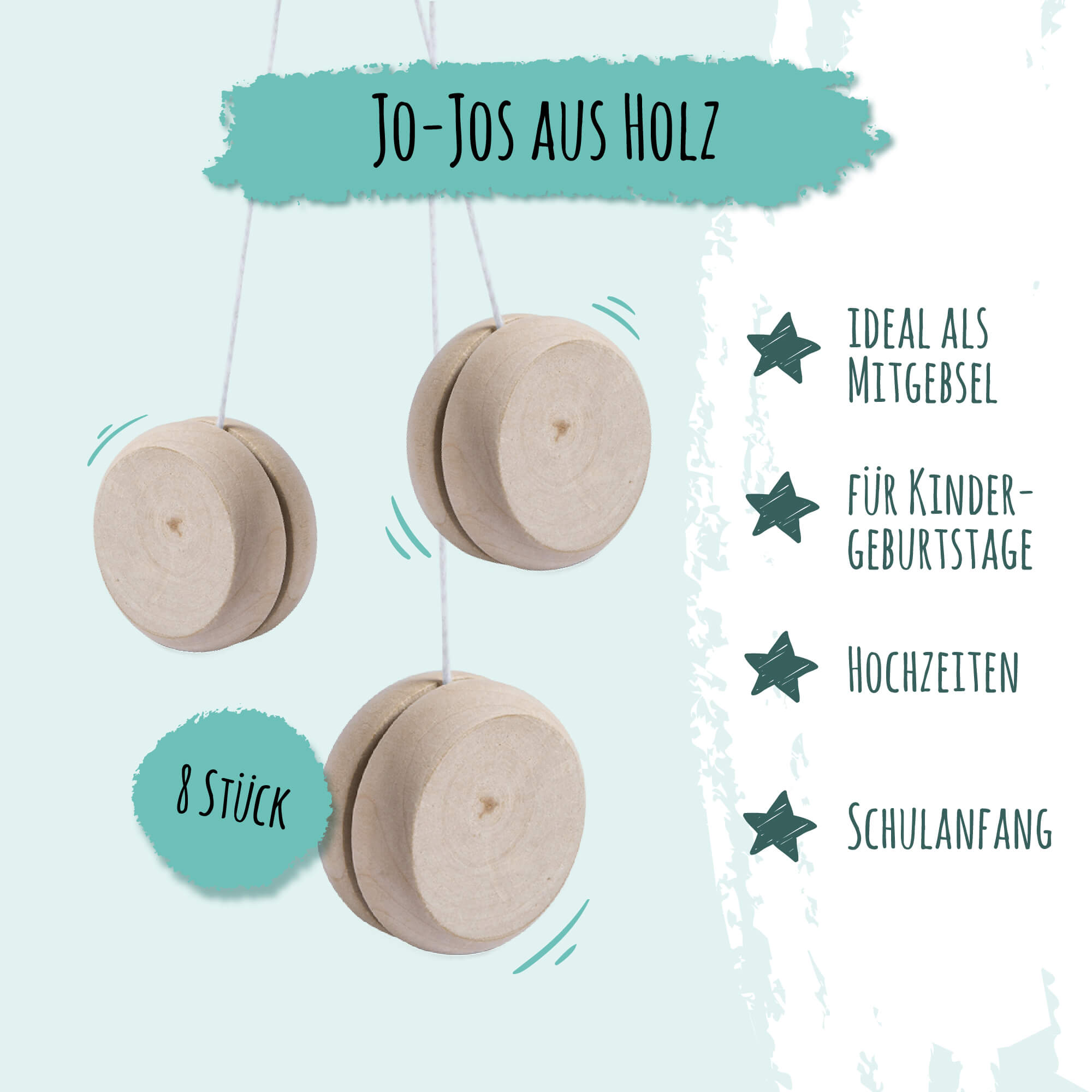 8er Set Jojo aus Holz Jeka - malmichbunt.de