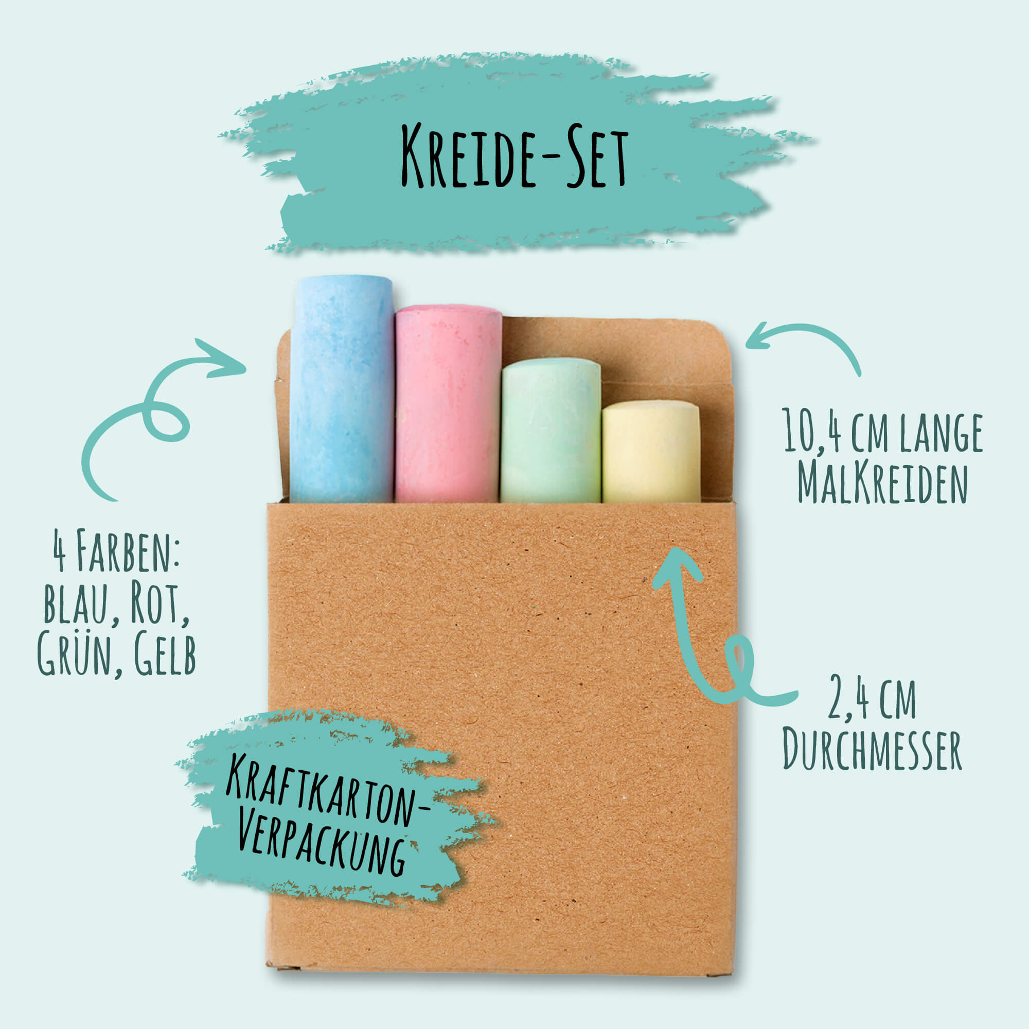 8er Set Malkreide Jeka - malmichbunt.de