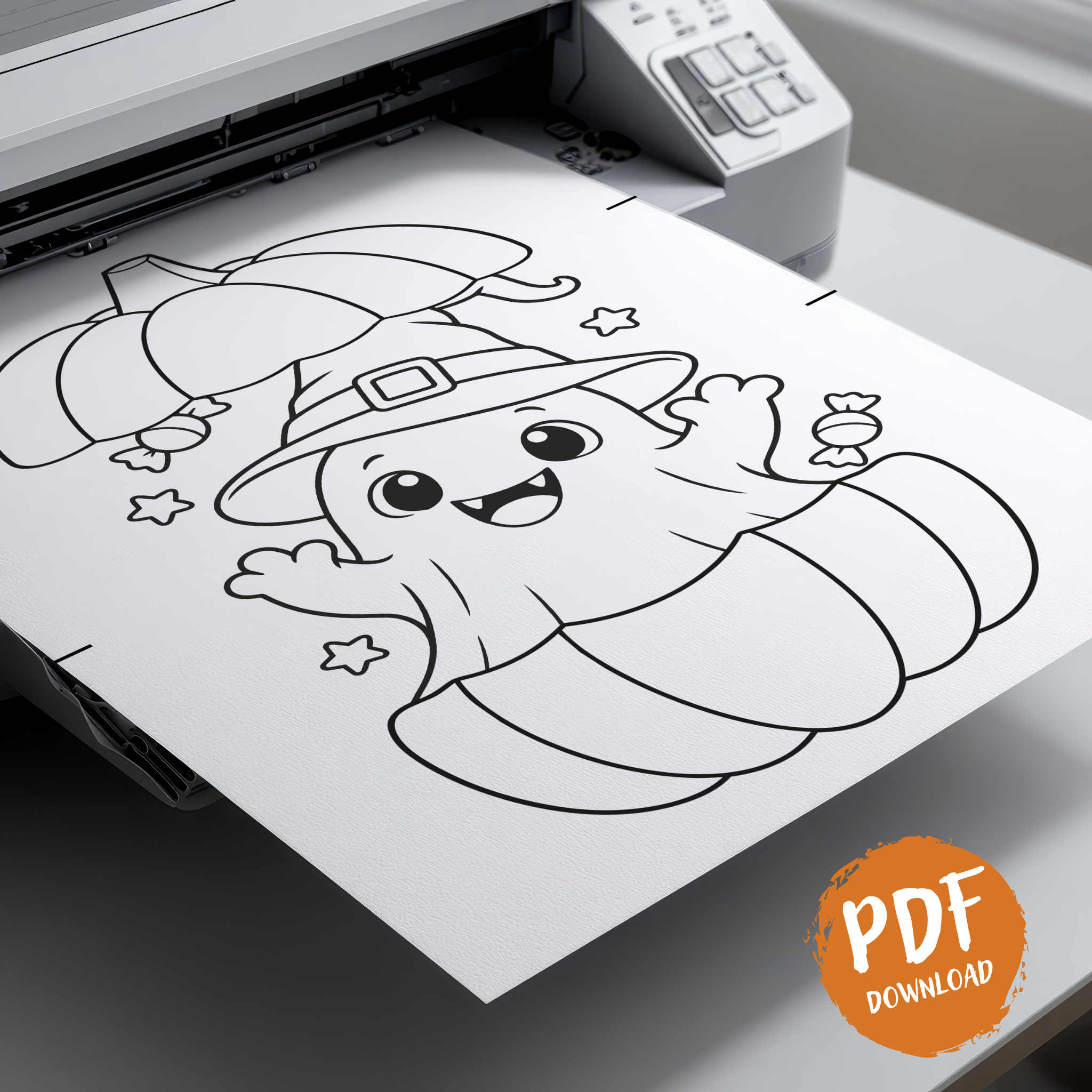 Halloween Überraschungskürbis zum Ausmalen I PDF