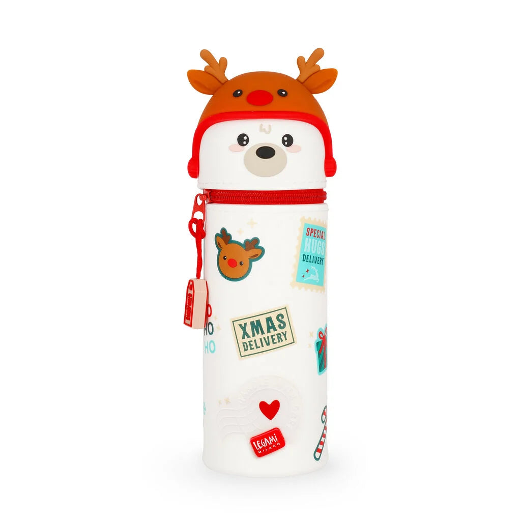 Weihnachtliches 2-in-1-Etui aus Silikon Polar Bear - Kawaii
