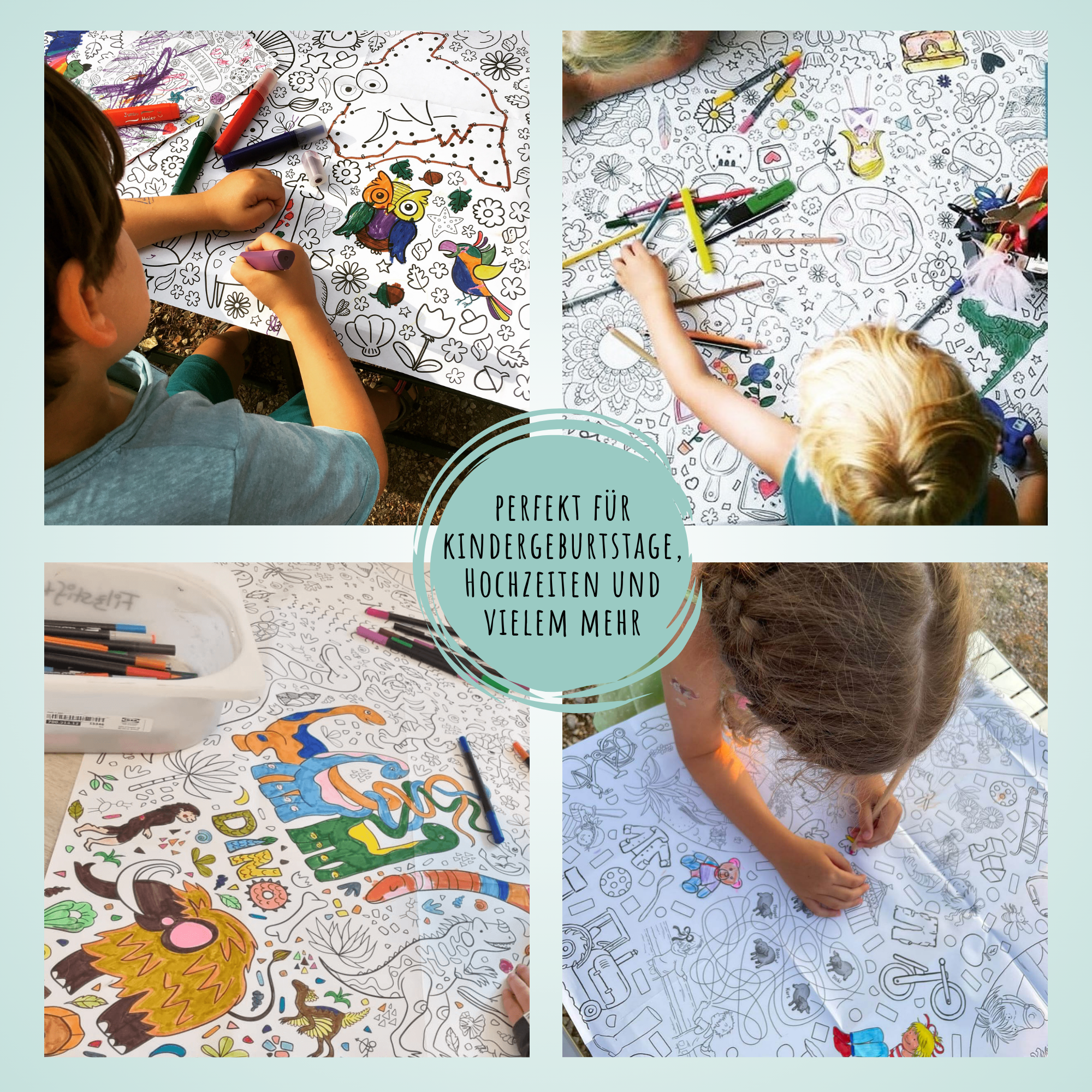 Unser Sandmännchen - Ausmal-Tischdecke aus Papier