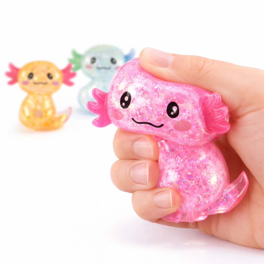 Squeeze Glitter Axolotl