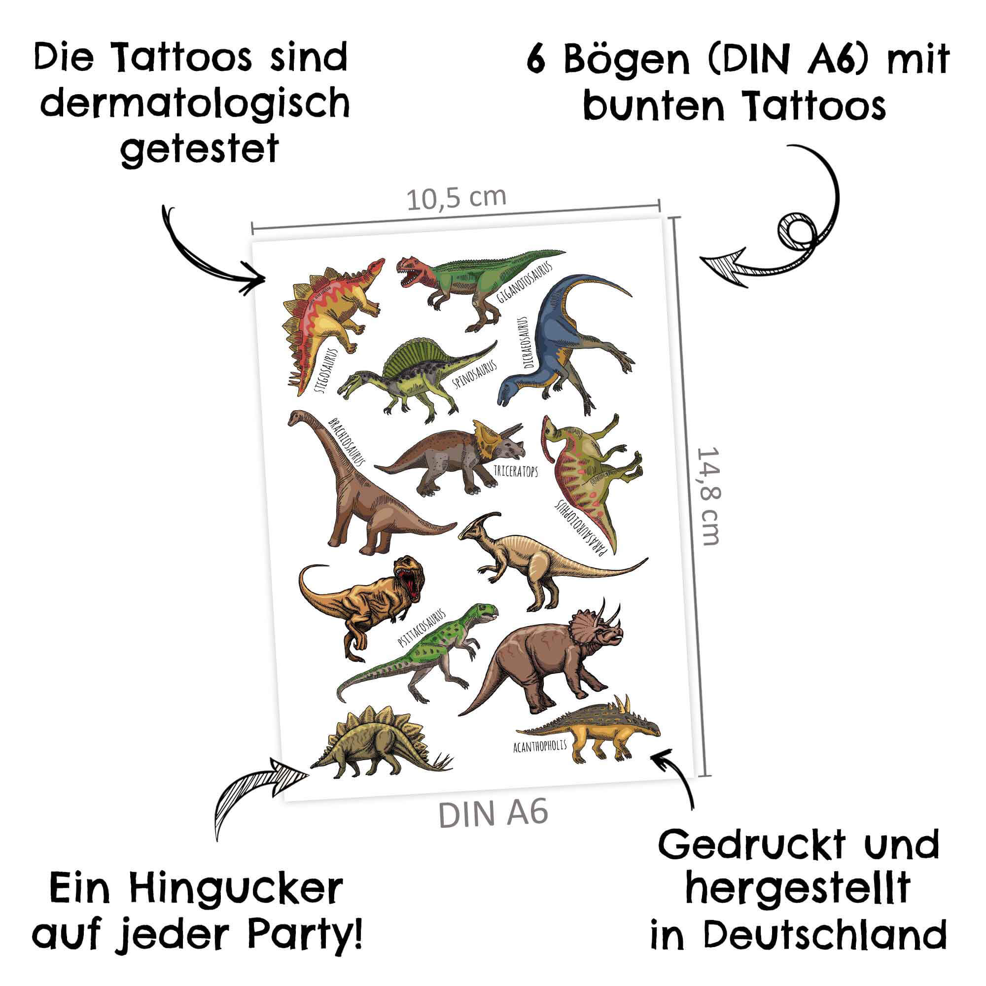 Papierdrachen Kindertattoos Dinos Papierdrachen - malmichbunt.de