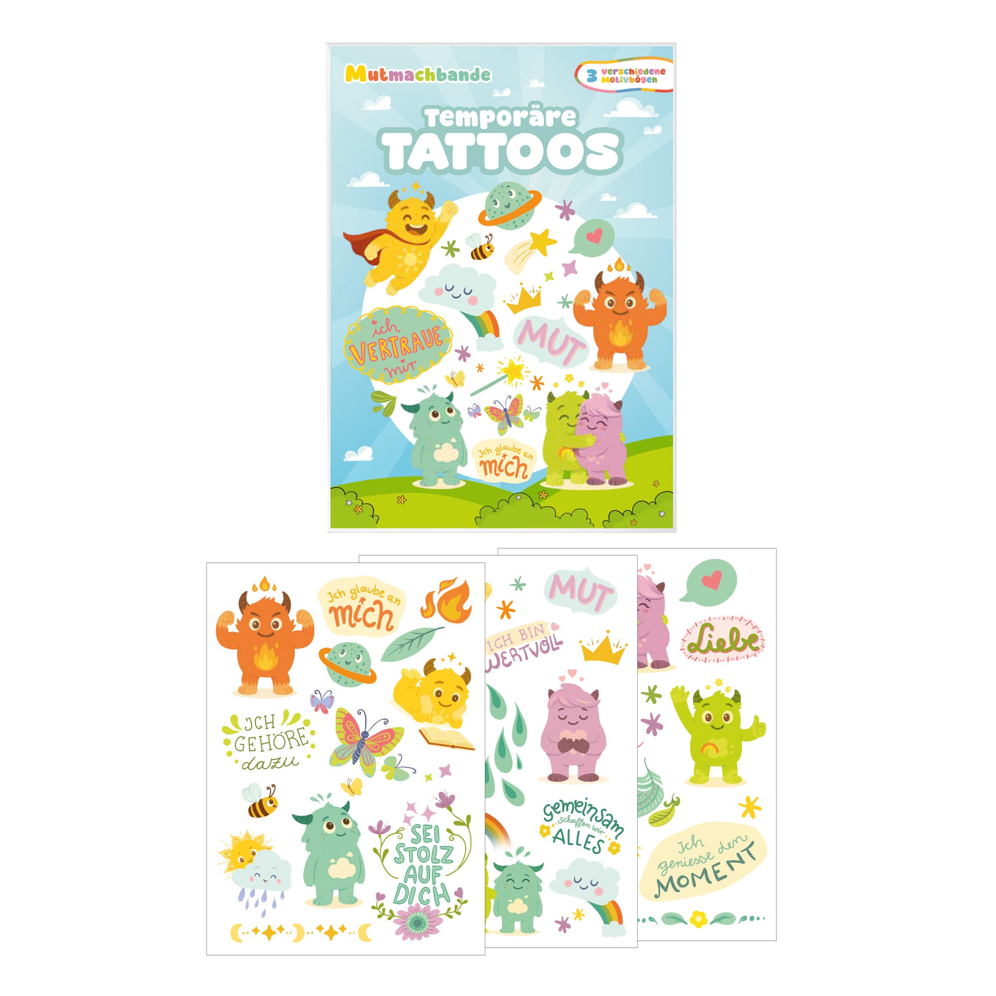 Kindertattoo Set Mutmachbande