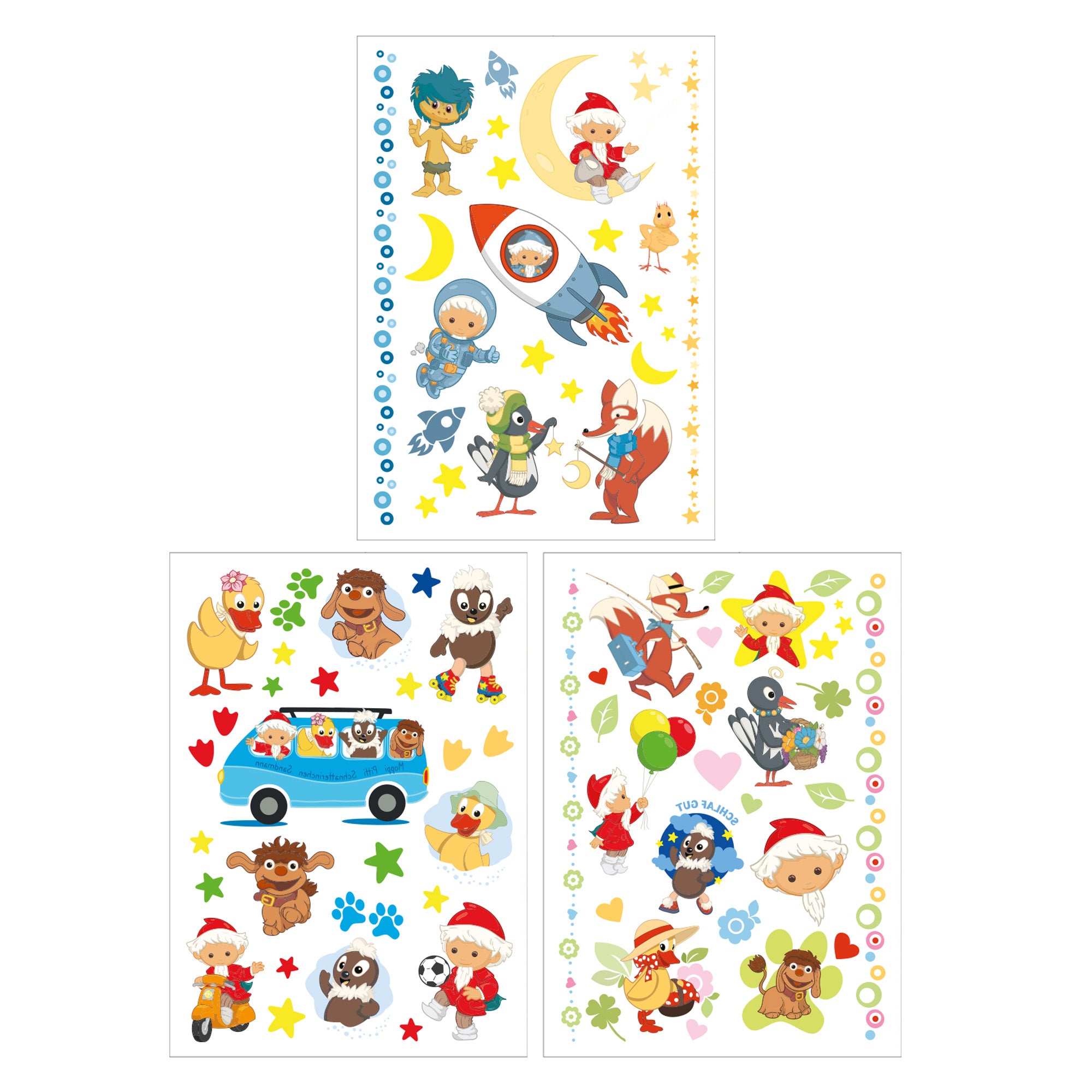 Unser Sandmännchen - Kindertattoos mit 3 Bögen