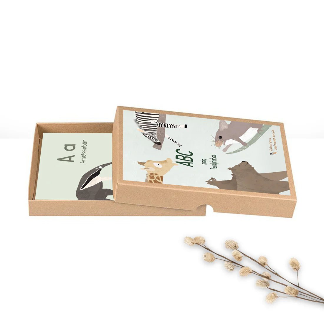 ABC Buchstabenkarten: Mein Tieralphabet Fräulein Elvira - malmichbunt.de