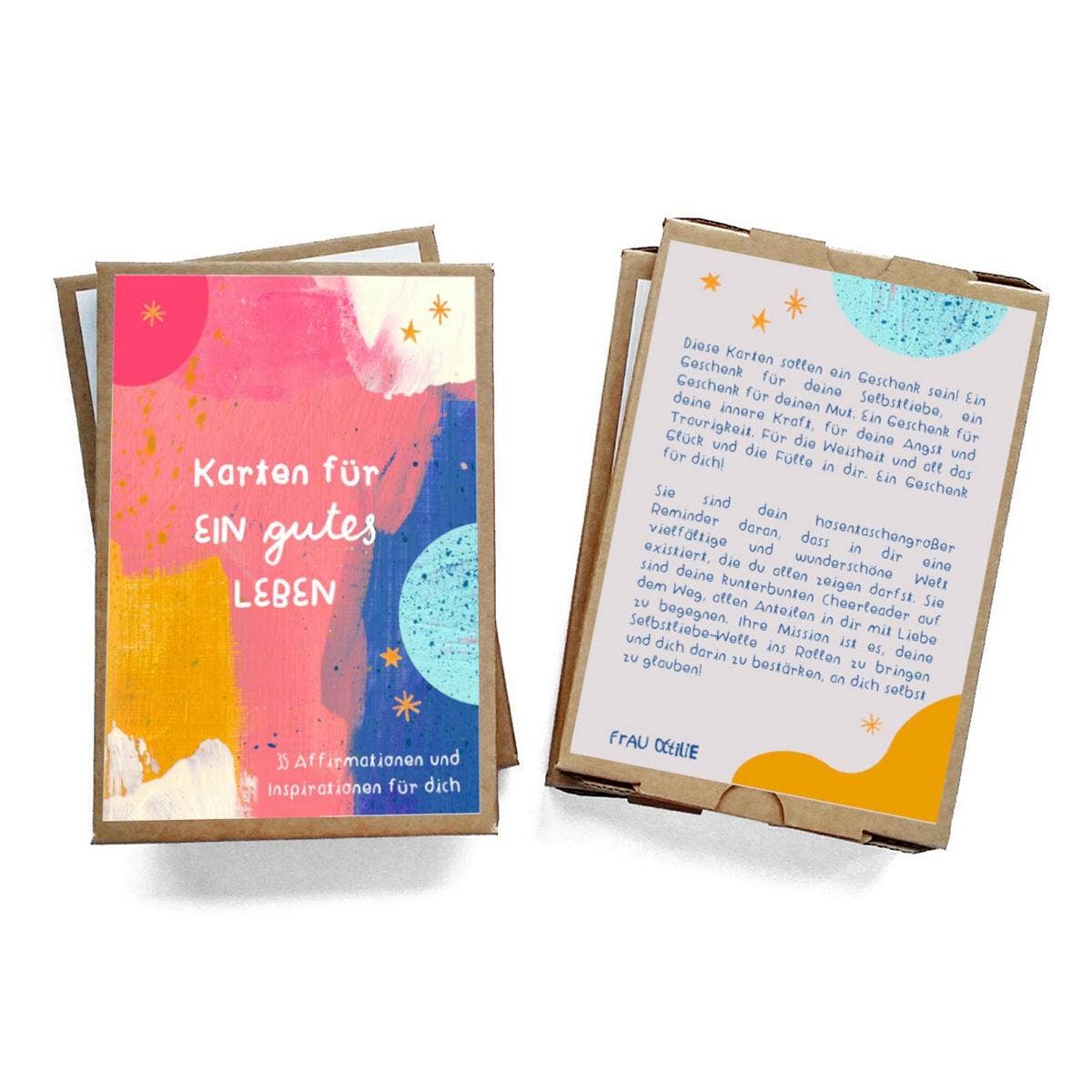 Affirmationskarten Set für Erwachsene - "Karten für ein gutes Leben" Frau Ottilie - malmichbunt.de