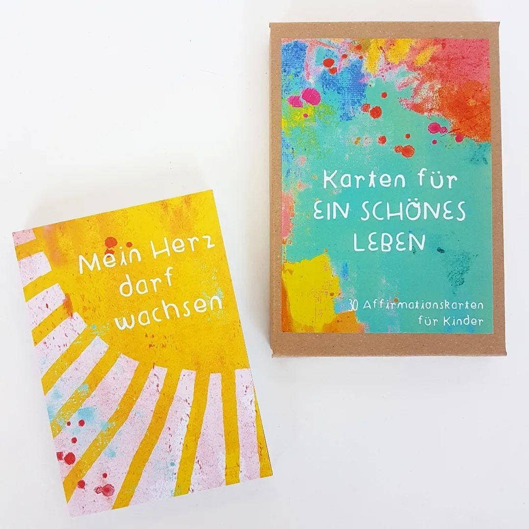 Affirmationskarten Set für Kinder - "Karten für ein schönes Leben" Frau Ottilie - malmichbunt.de