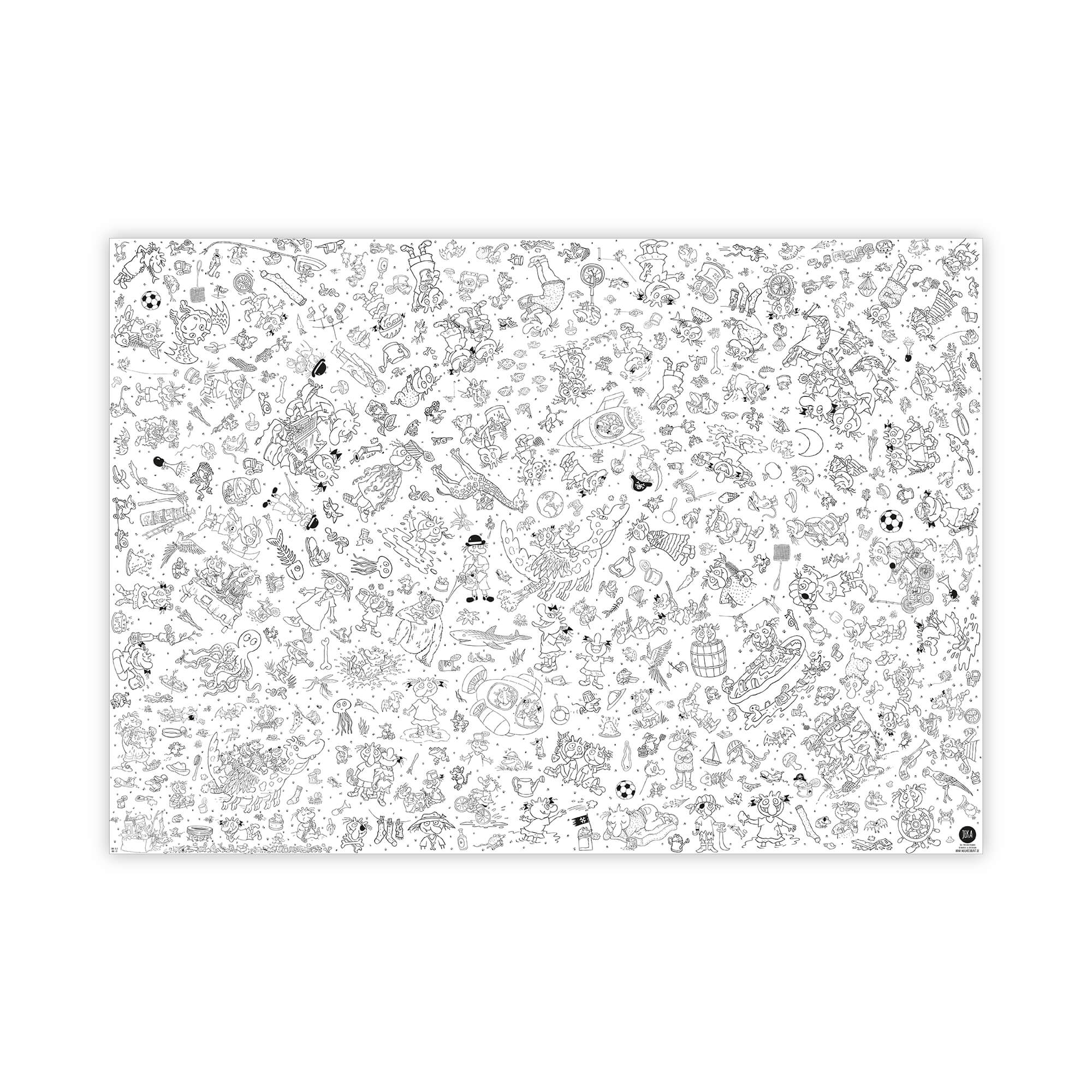 Ausmal - Tischdecke aus Papier "Die Olchis" Jeka - malmichbunt.de