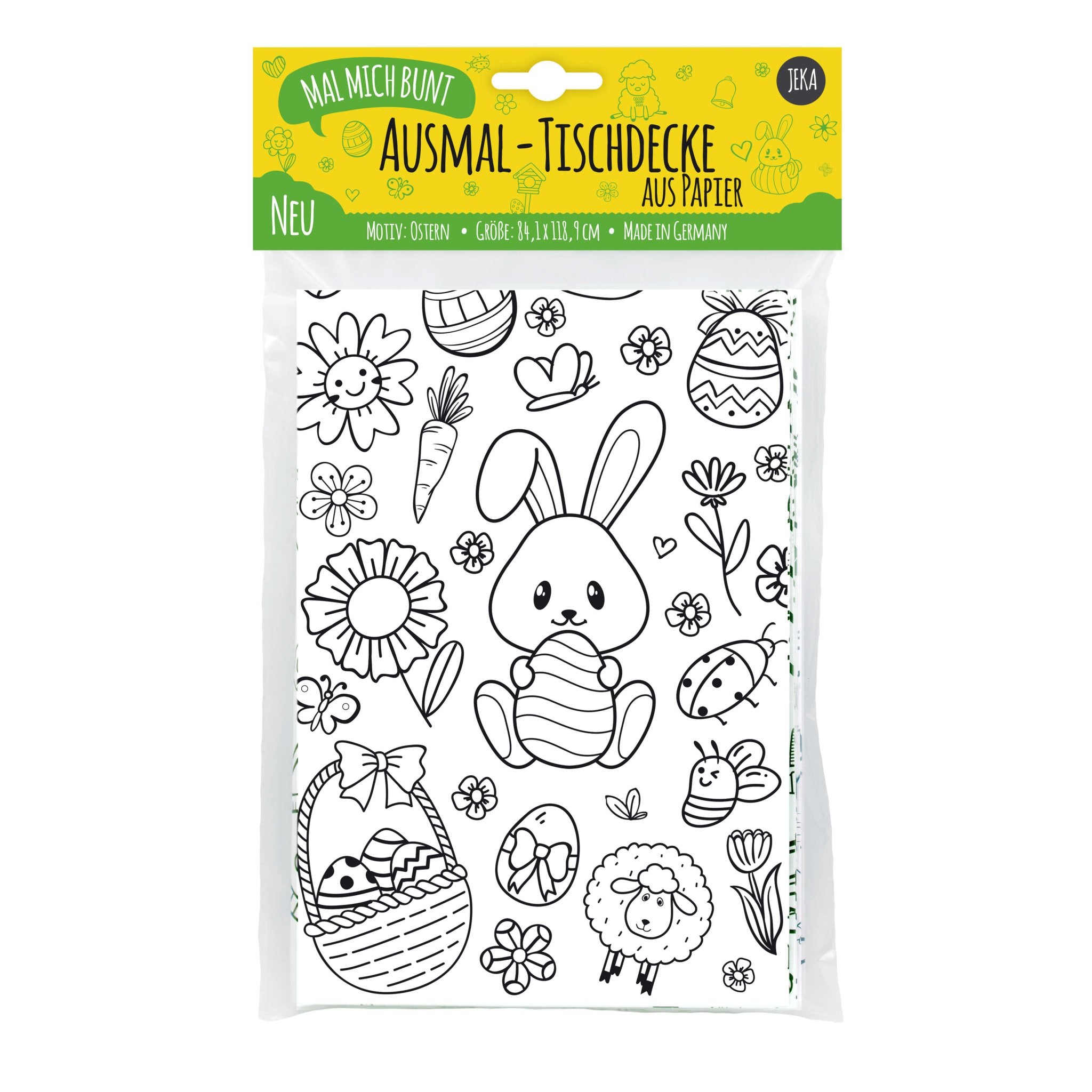 Ausmal - Tischdecke aus Papier "Ostern" Jeka - malmichbunt.de