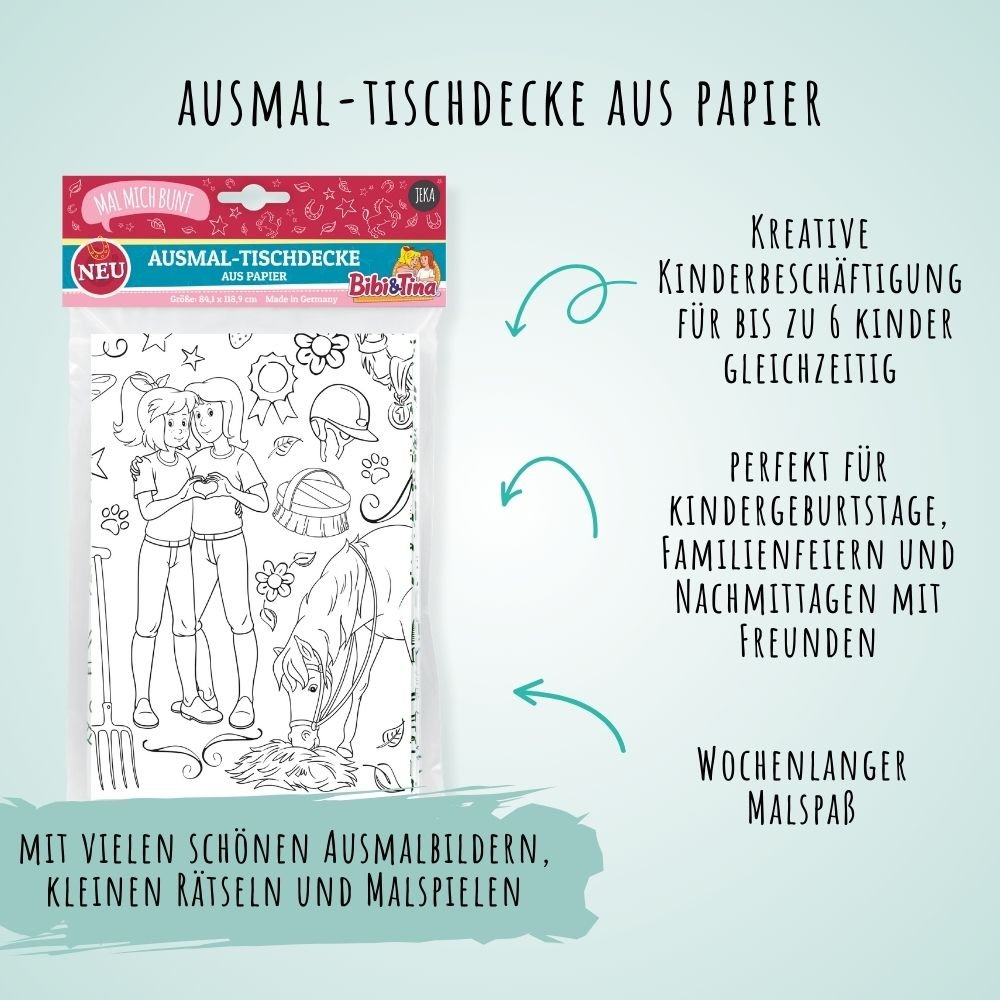 Ausmal - Tischdecke Bibi & Tina Jeka - malmichbunt.de
