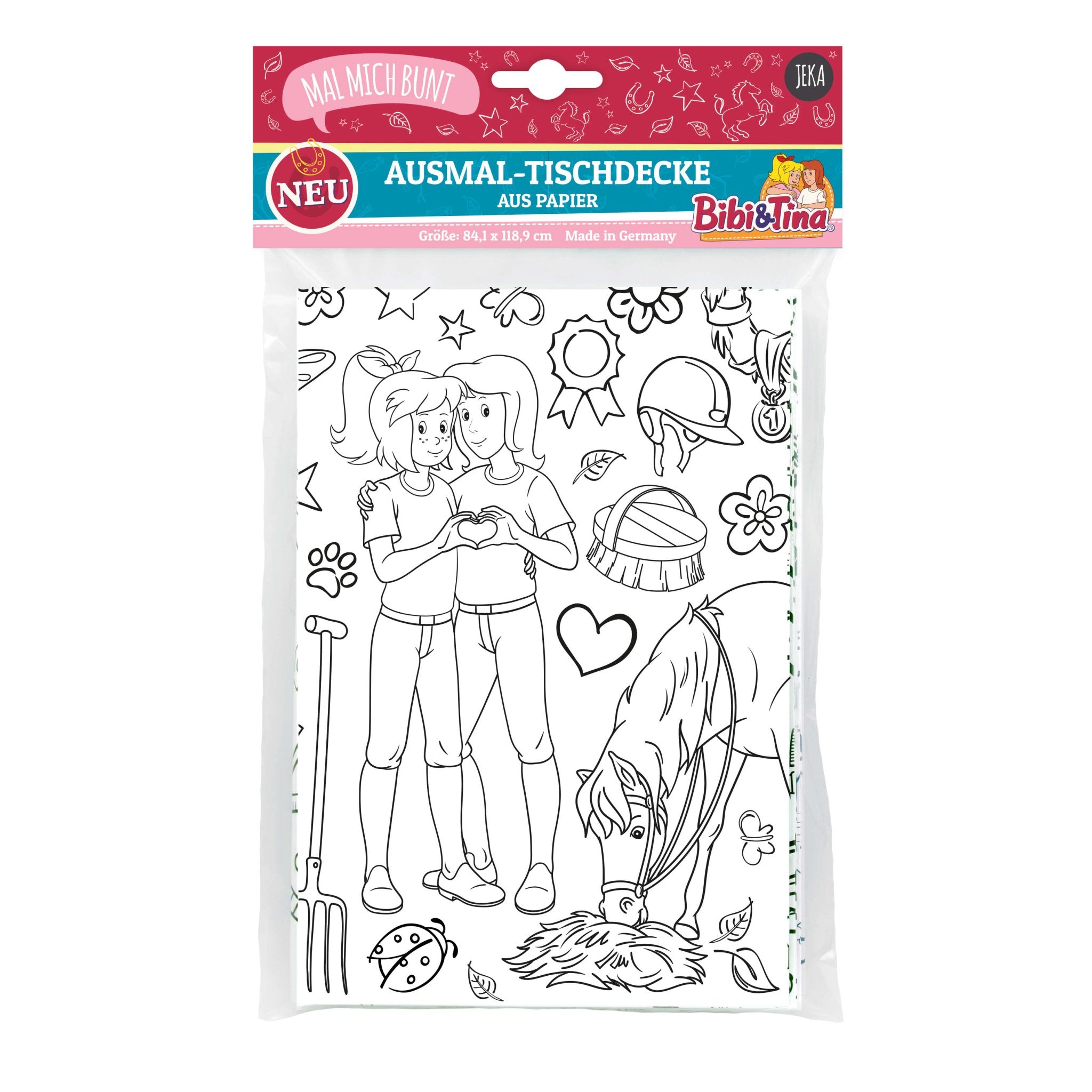 Ausmal - Tischdecke Bibi & Tina Jeka - malmichbunt.de
