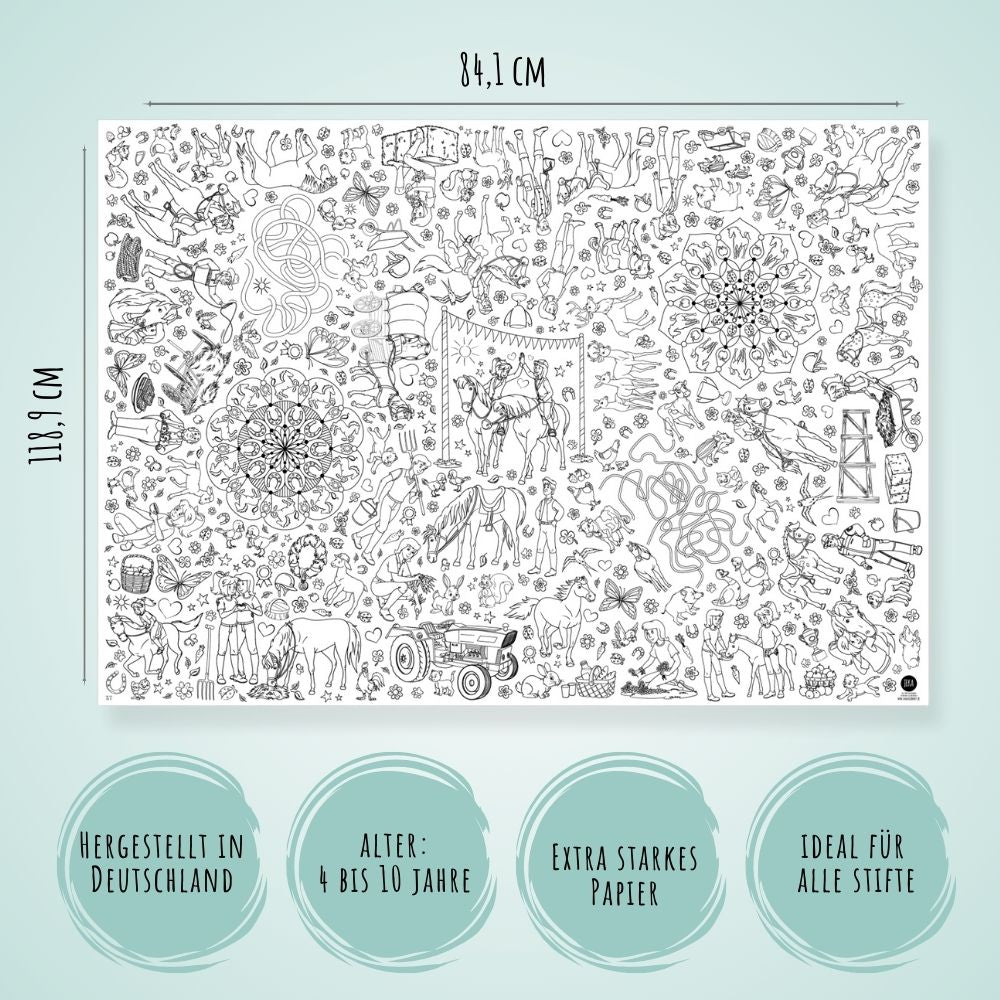Ausmal - Tischdecke Bibi & Tina Jeka - malmichbunt.de