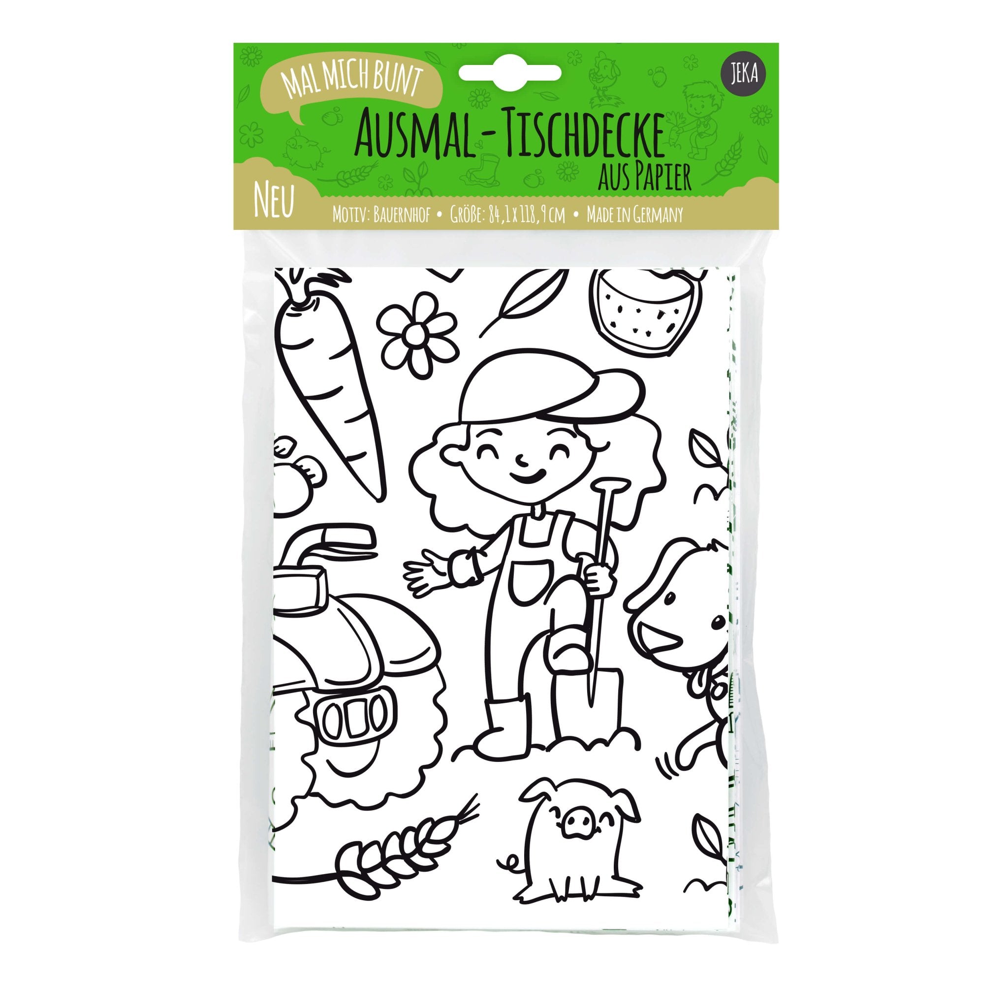 B - Ware Ausmal - Tischdecke aus Papier Bauernhof Jeka - malmichbunt.de