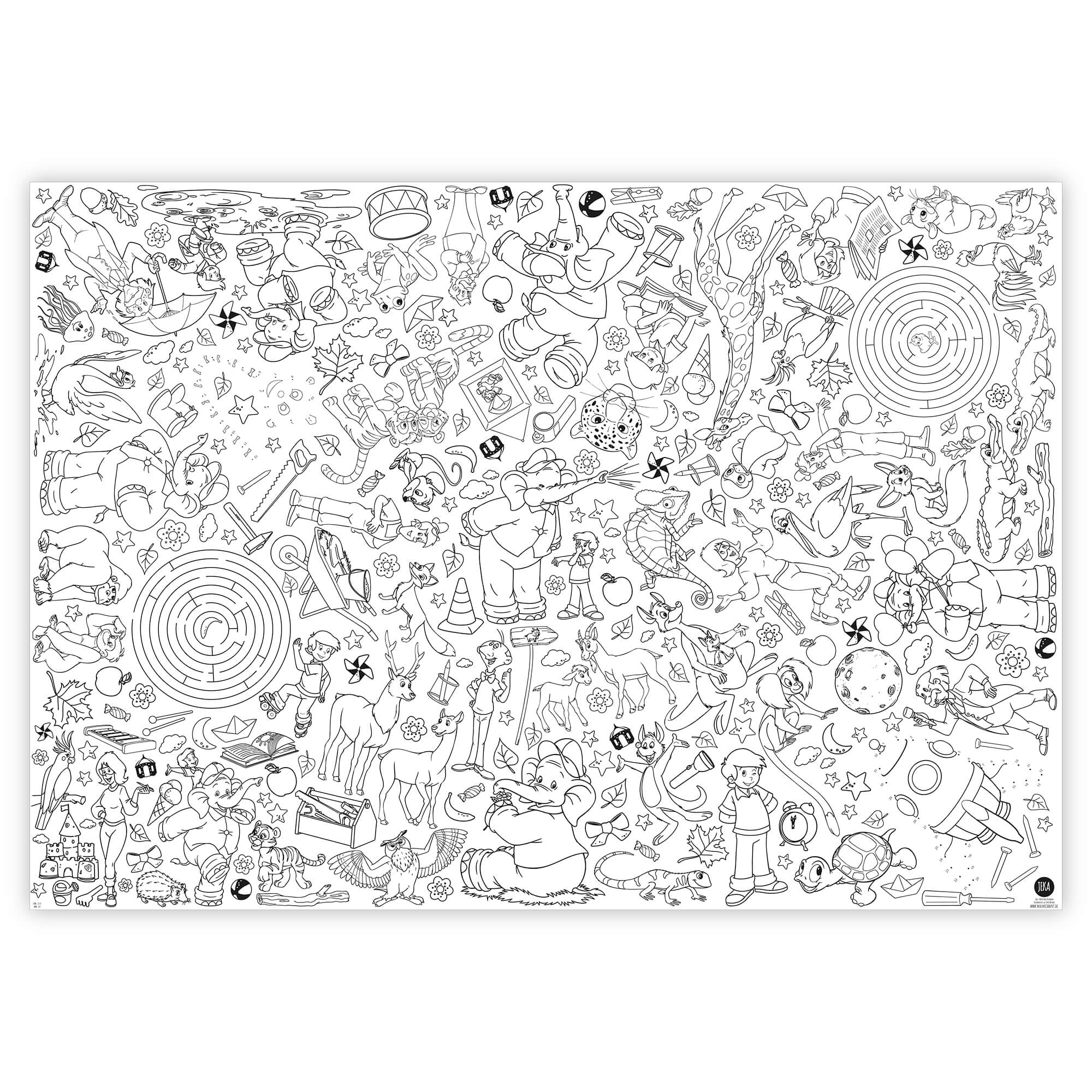 B - Ware Ausmal - Tischdecke "Benjamin Blümchen" Jeka - malmichbunt.de