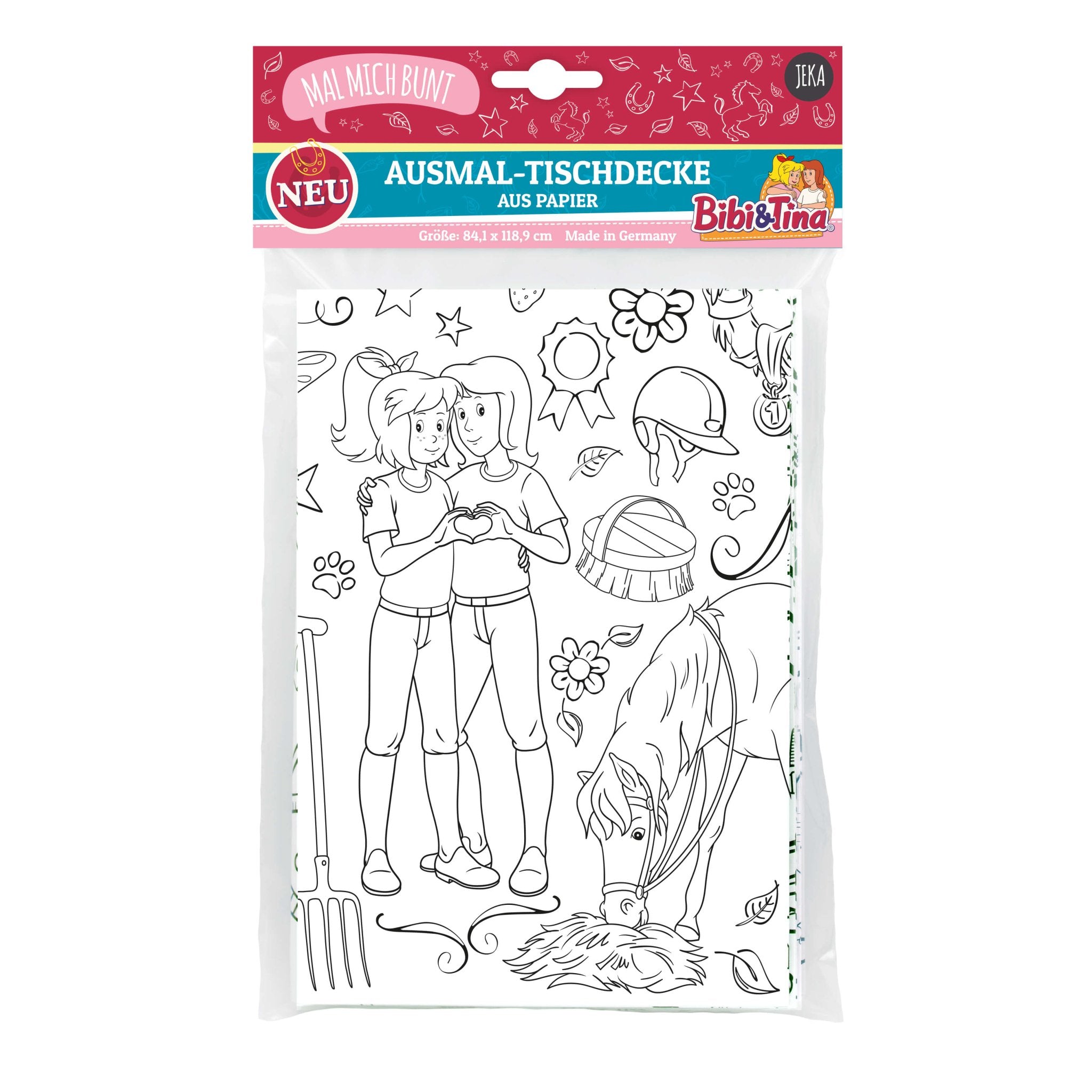 B - Ware Ausmal - Tischdecke Bibi & Tina Jeka - malmichbunt.de