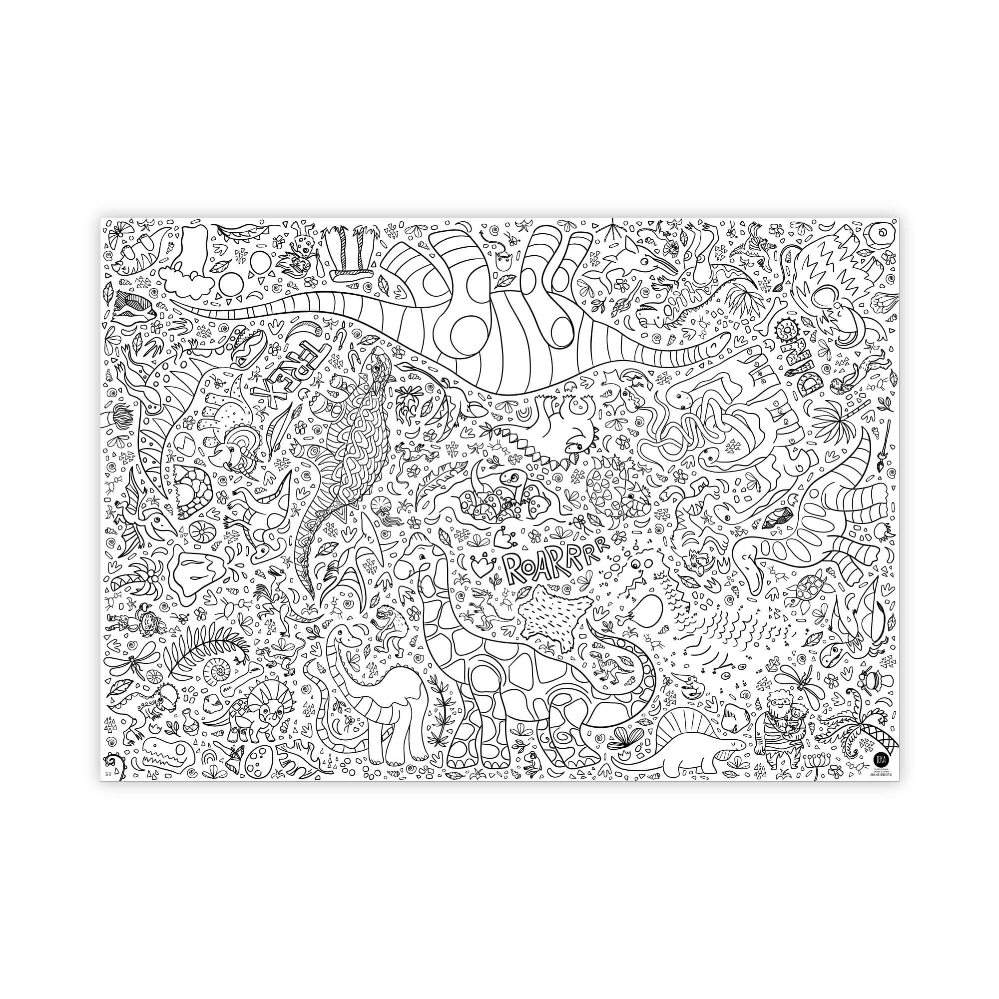 B - Ware Ausmal - Tischdecke "Dino" Jeka - malmichbunt.de