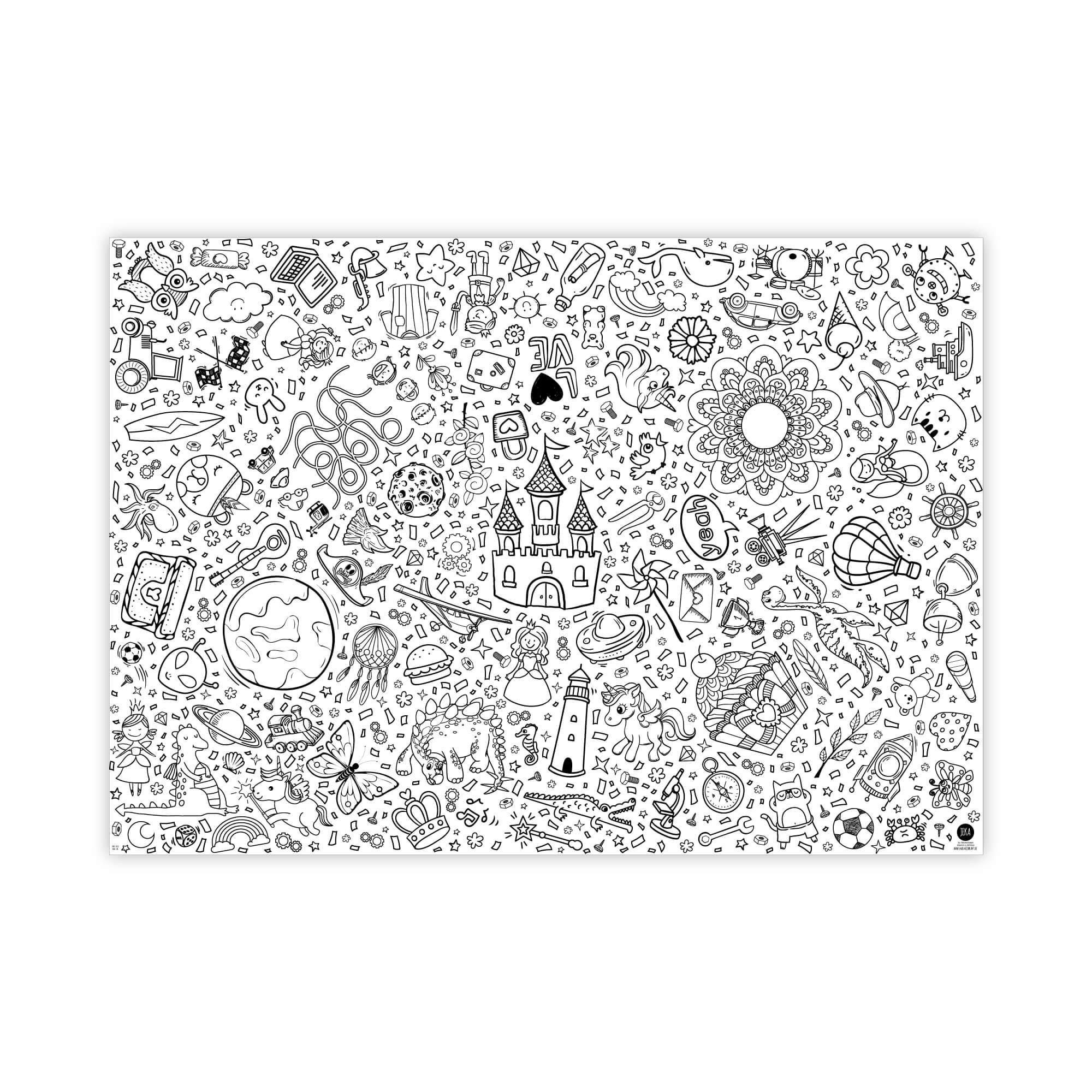 B - Ware Ausmal - Tischdecke "Fantasie & Entdecker" Jeka - malmichbunt.de