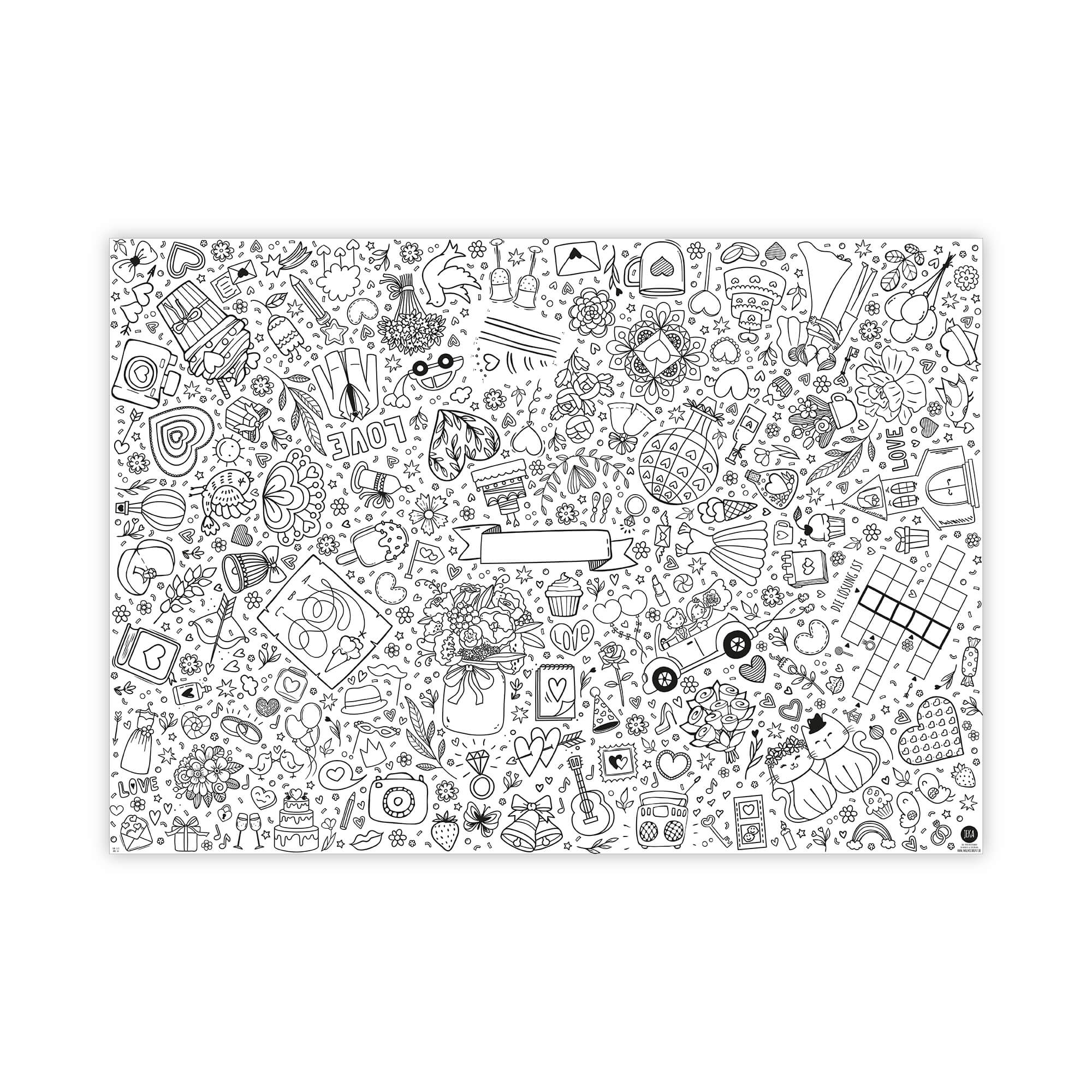 B - Ware Ausmal - Tischdecke "Hochzeit" Jeka - malmichbunt.de