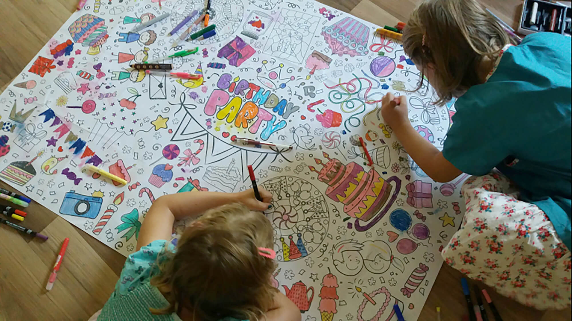 B - Ware Ausmal - Tischdecke “Kindergeburtstag” Jeka - malmichbunt.de