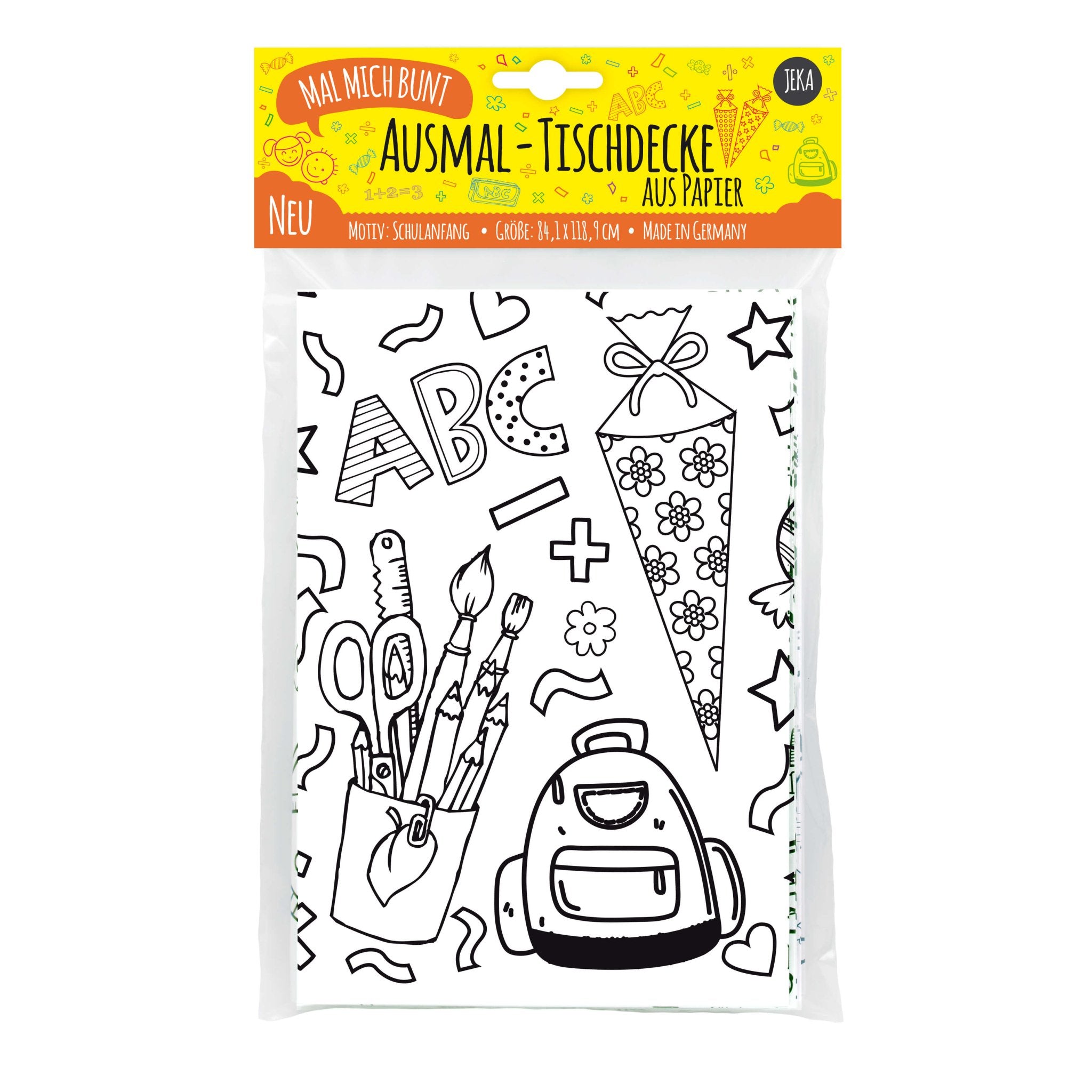 B - Ware Ausmal - Tischdecke "Schulanfang" Jeka - malmichbunt.de