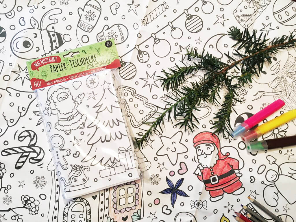 B - Ware Ausmal - Tischdecke “Weihnachten” Jeka - malmichbunt.de