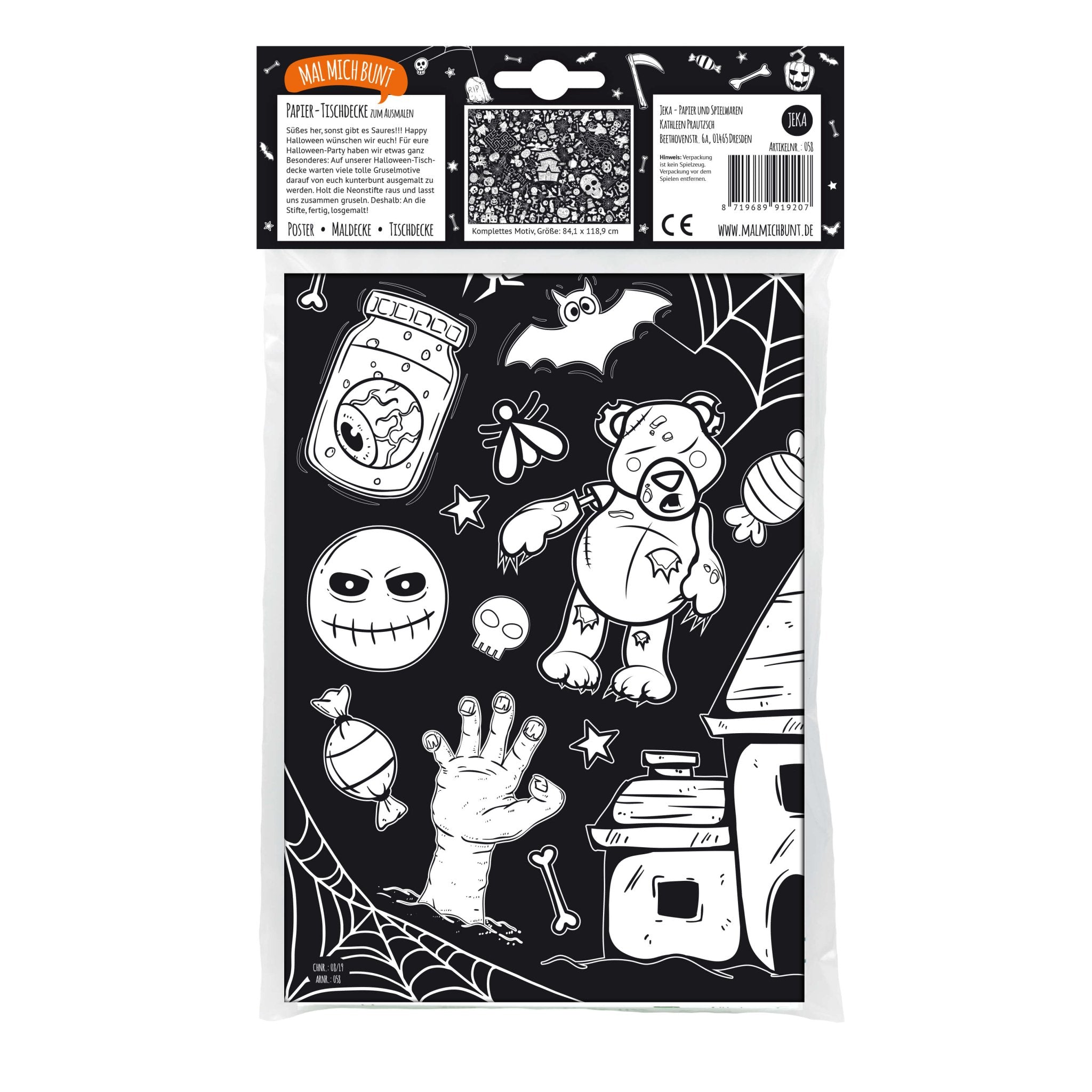 B - Ware Busmal - Tischdecke "Halloween" Jeka - malmichbunt.de