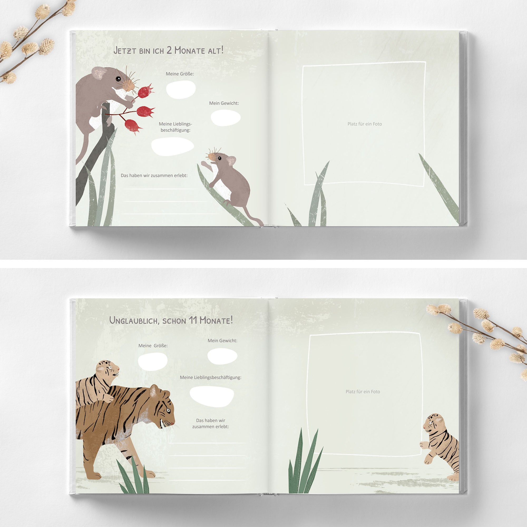 Babyalbum "Mein erstes Jahr" Fräulein Elvira - malmichbunt.de