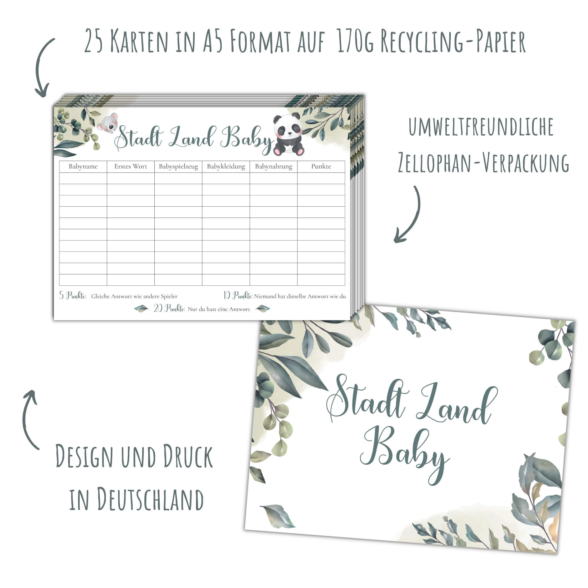 Babyparty - Spiel "Stadt, Land, Baby" Jeka - malmichbunt.de