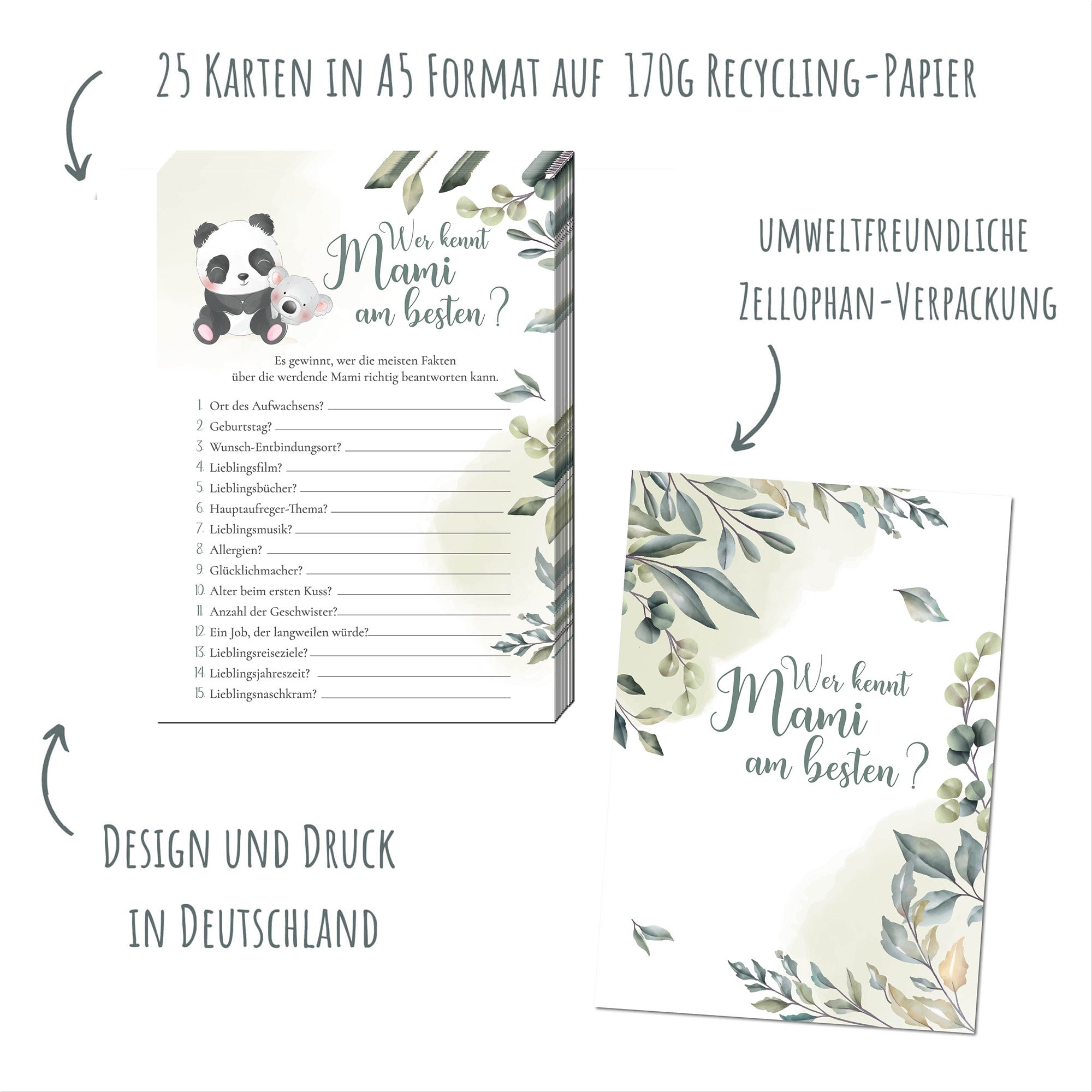 Babyparty - Spiel Wer kennt Mami am besten Jeka - malmichbunt.de