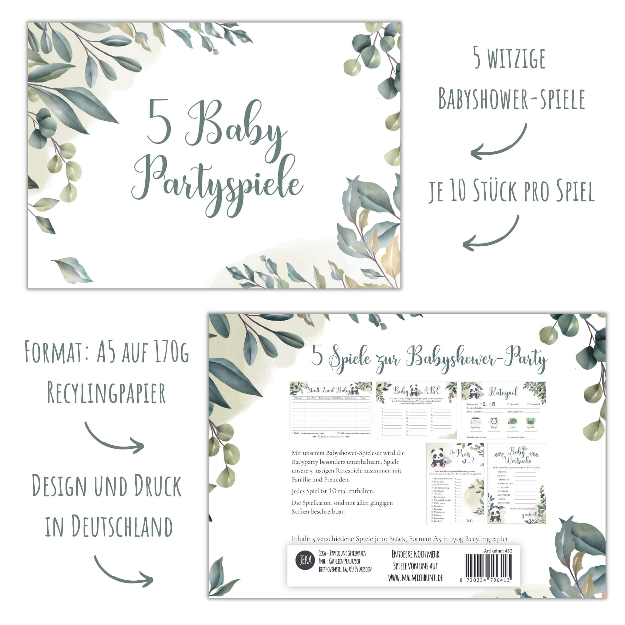 Babyparty Spiele - Set Koala Jeka - malmichbunt.de