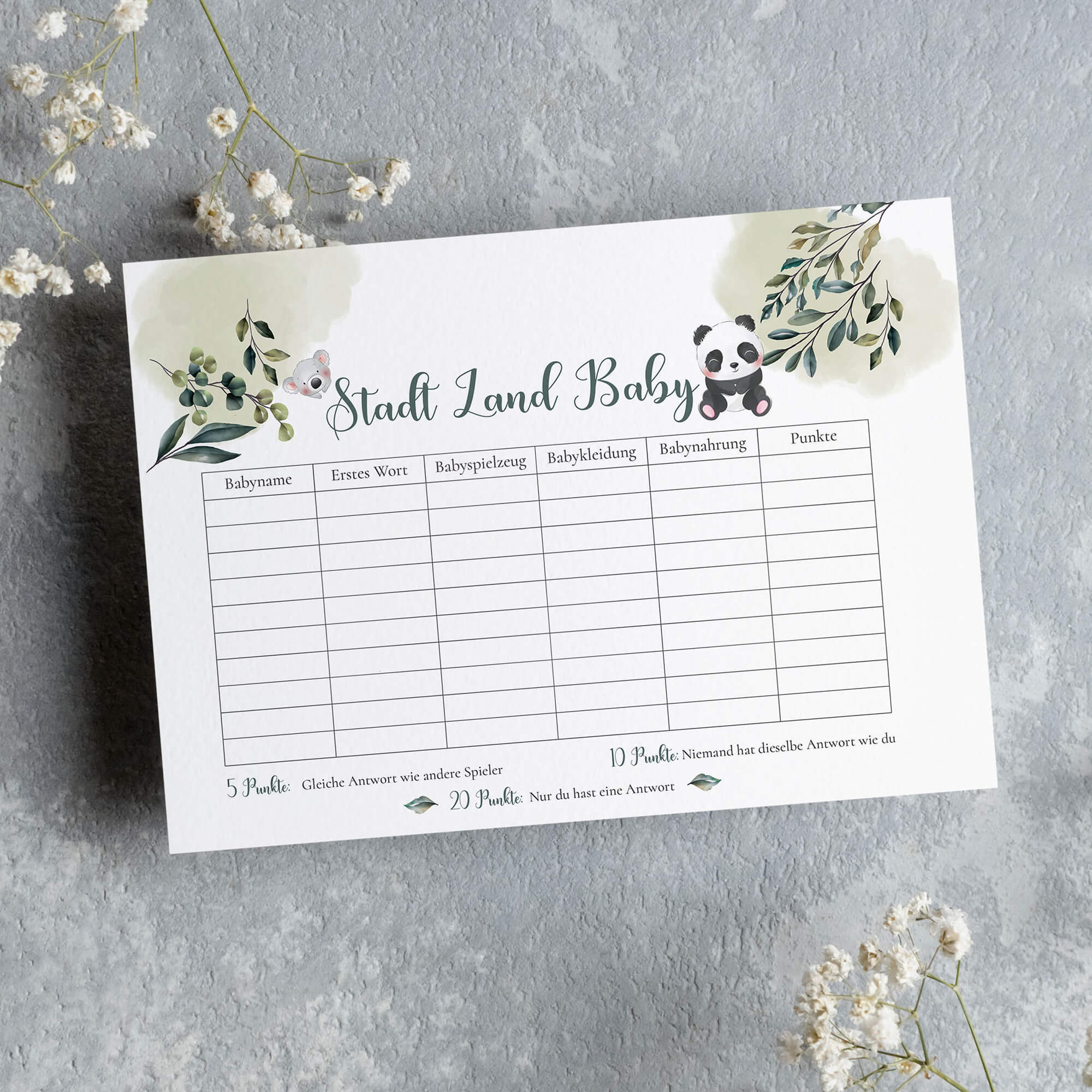 Babyparty Spiele - Set Koala Jeka - malmichbunt.de