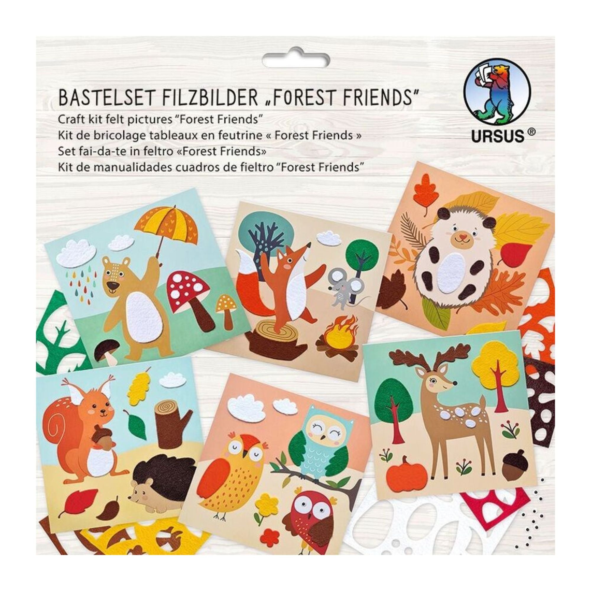 Bastelset Filzbilder "Forest friends" Ursus - malmichbunt.de