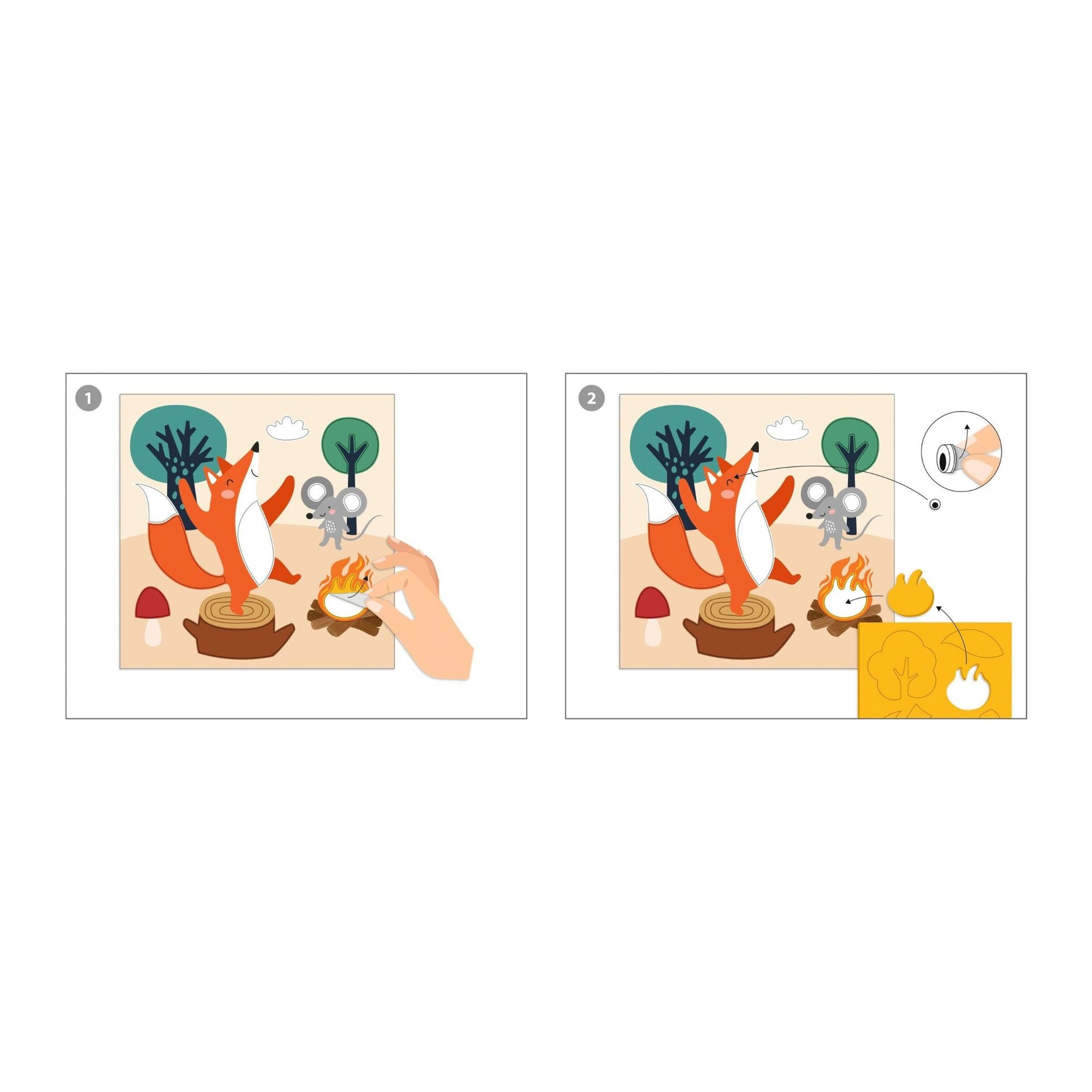 Bastelset Filzbilder "Forest friends" Ursus - malmichbunt.de