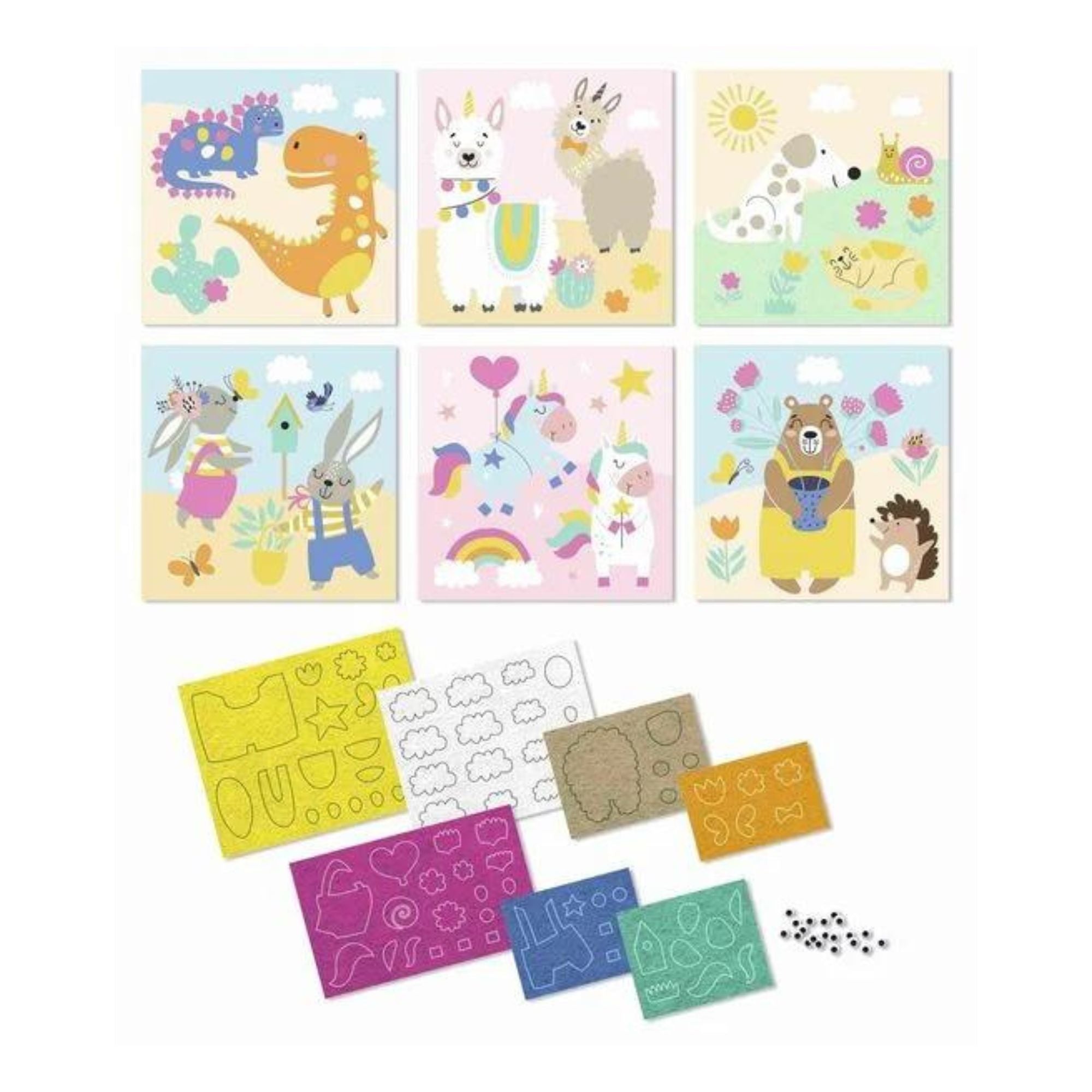 Bastelset Filzbilder "Happy friends" Ursus - malmichbunt.de