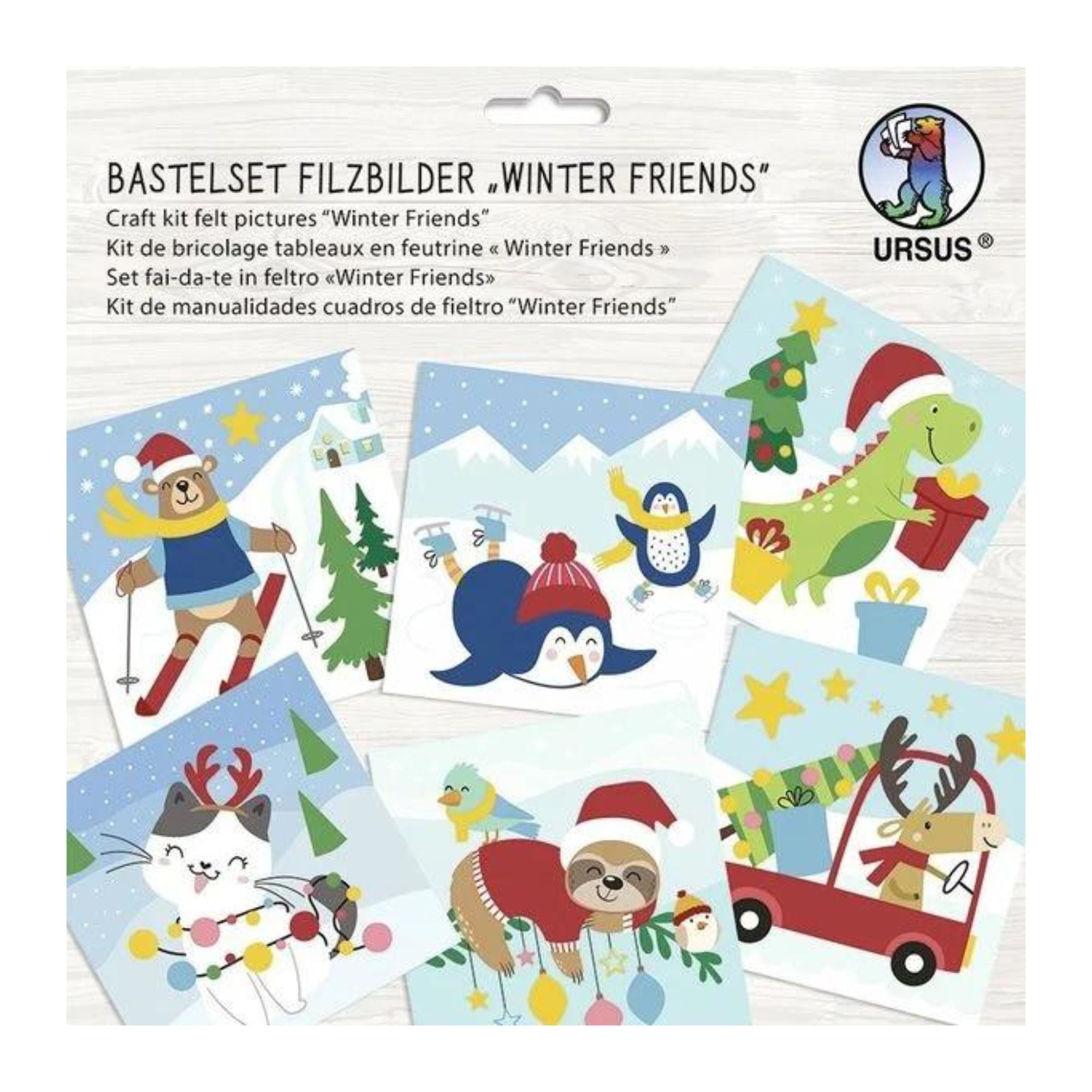 Bastelset Filzbilder "Winter friends" Ursus - malmichbunt.de