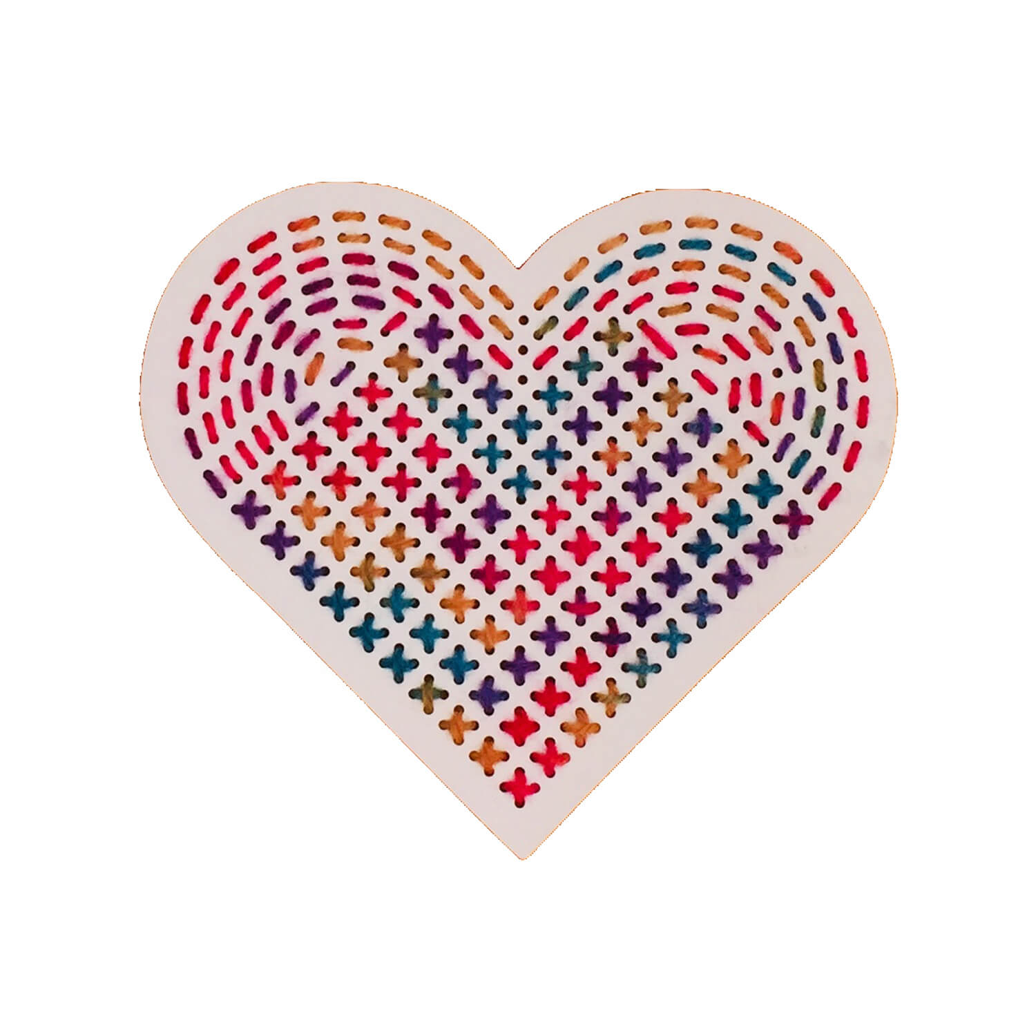 Bastelset Herz - Sticken für Kinder Mikiprojekt - malmichbunt.de