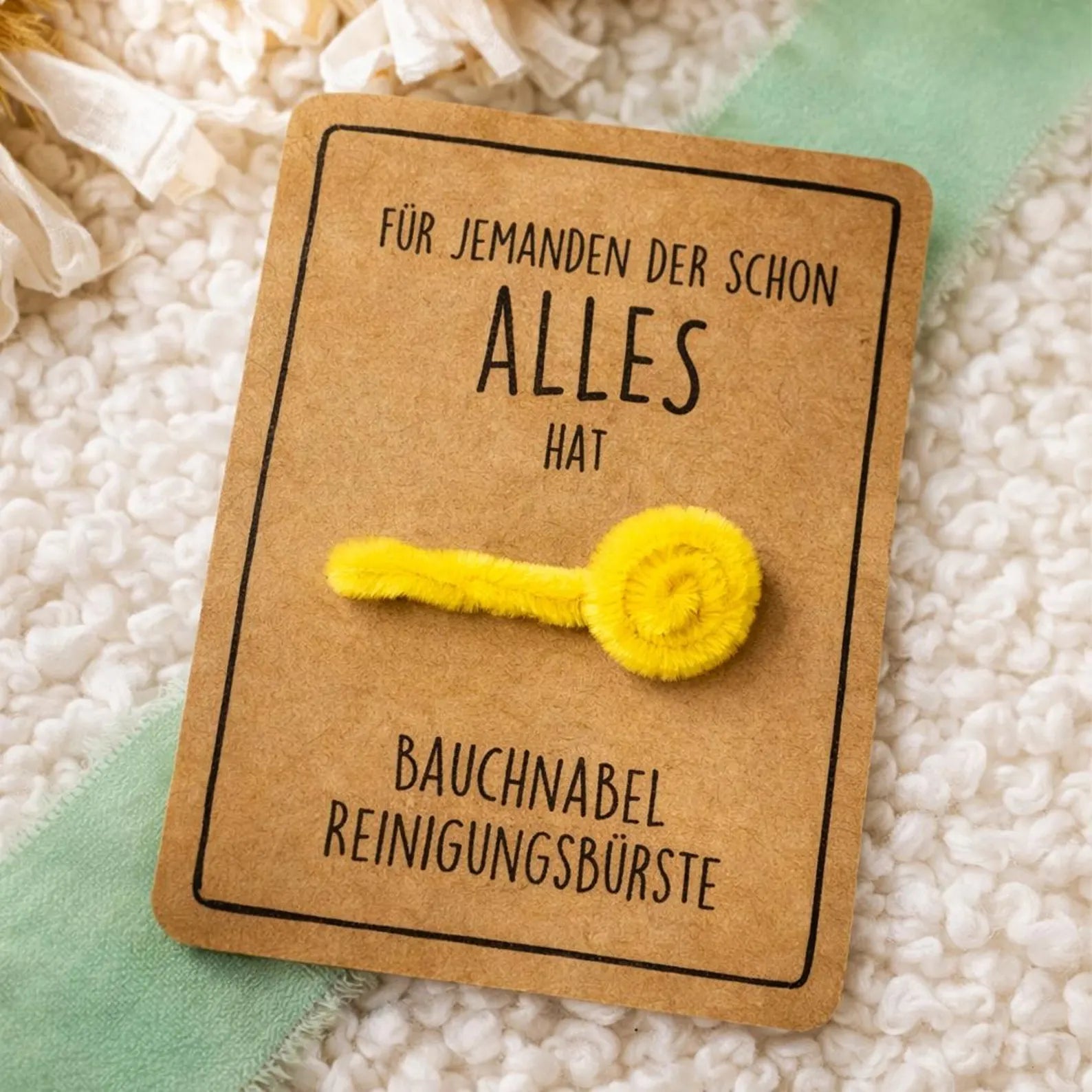 Bauchnabelreinigungsbürste – Lustige Scherzartikel Bürste für den Bauchnabel Alicas Schlawiner - malmichbunt.de
